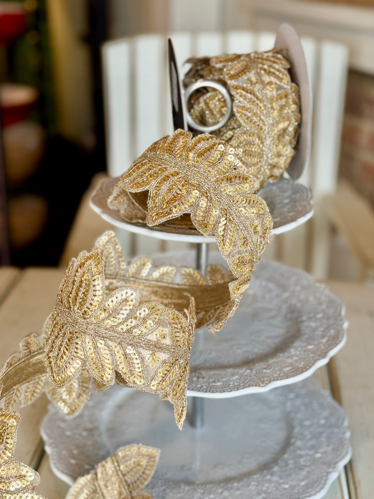 4” Masquerade Vine, Gold, SOLD BY THE YARD