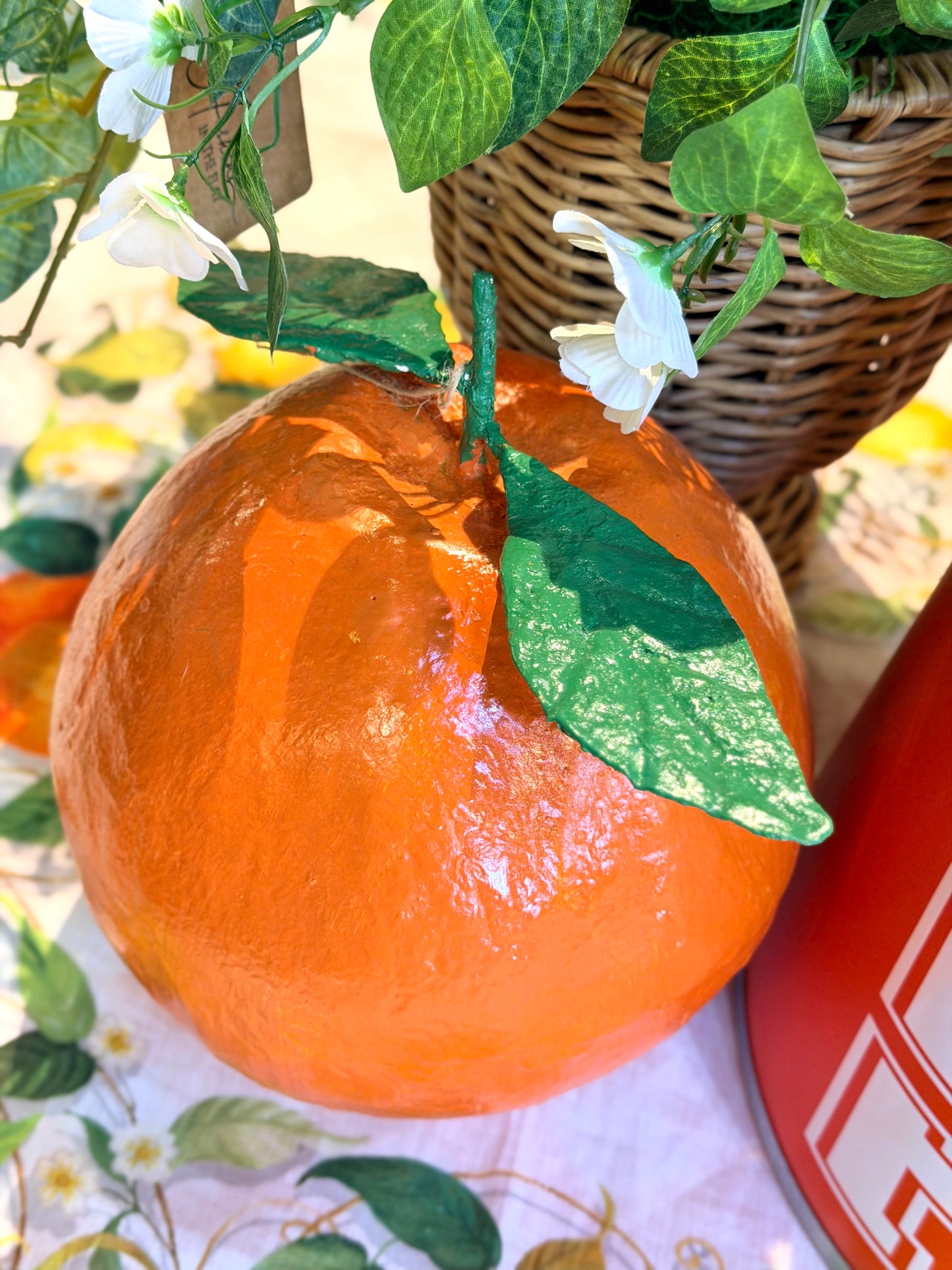 Paper Mache Orange (Size Options)