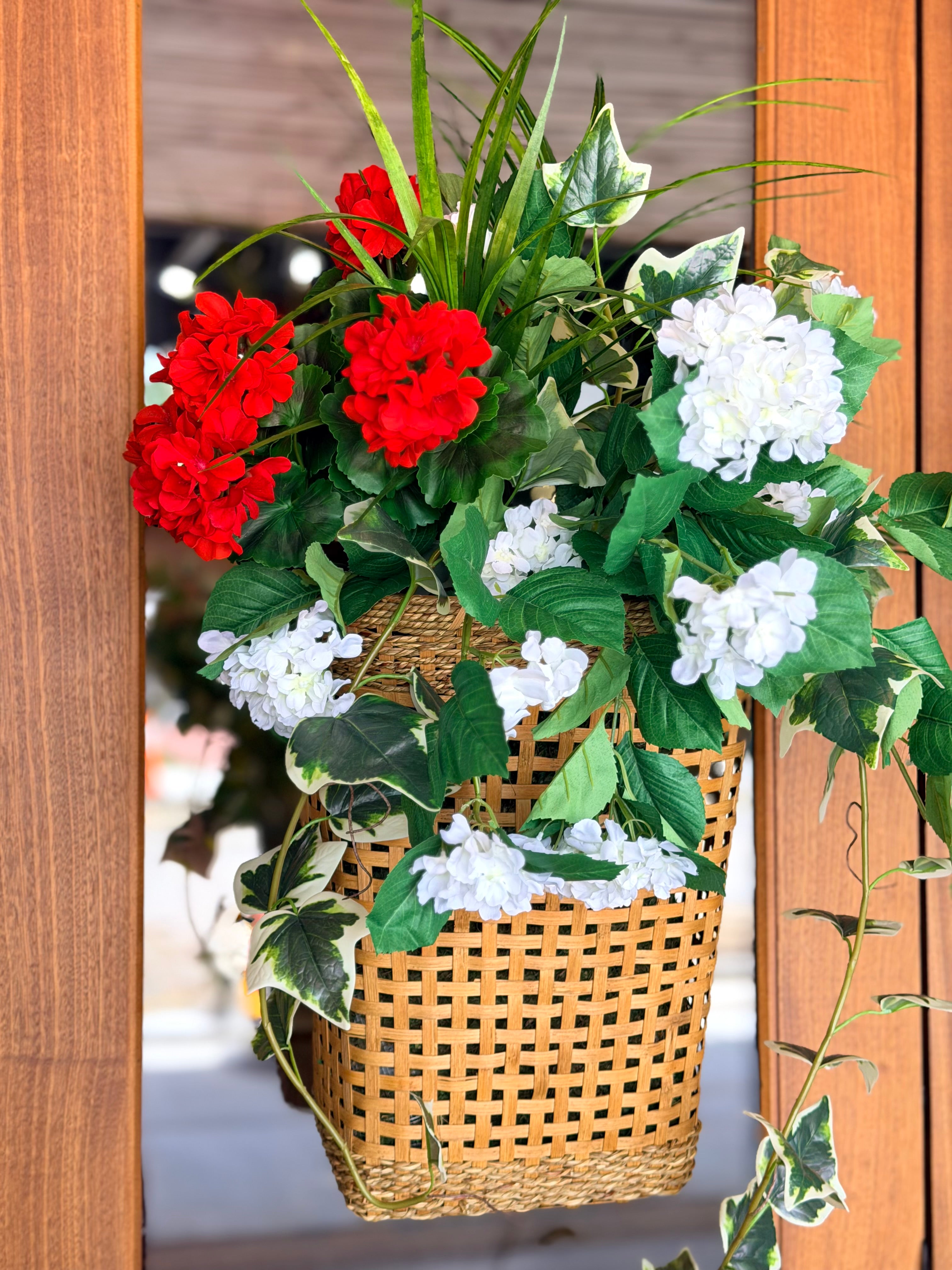 Geraniums Hanging Basket