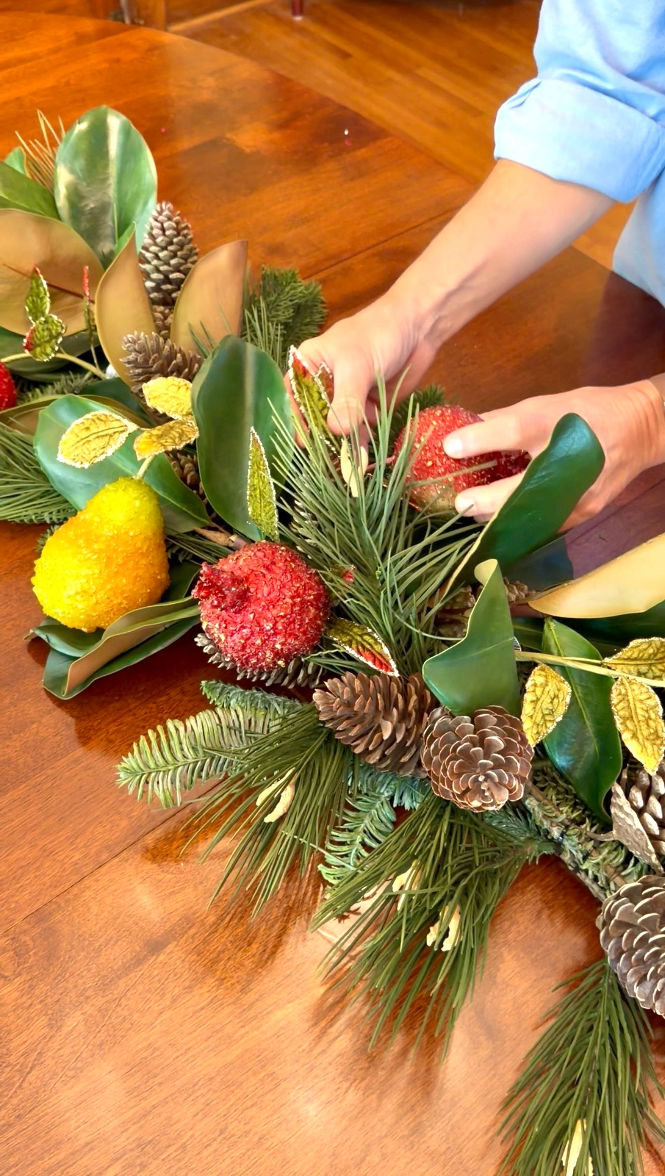Deluxe Rockies & Pinecones Magnolia Centerpiece
