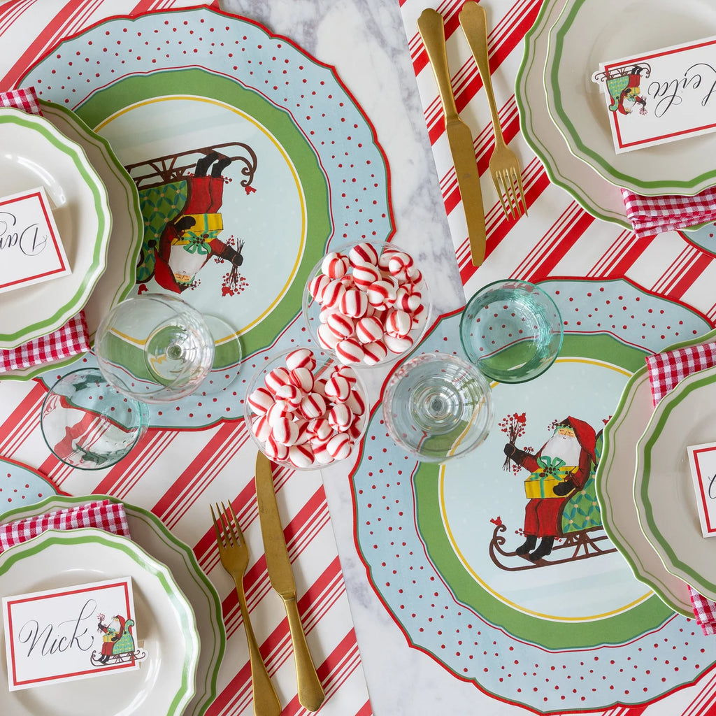 Hester & Cook Die-cut “Old St. Nick Sleigh” Placemat
