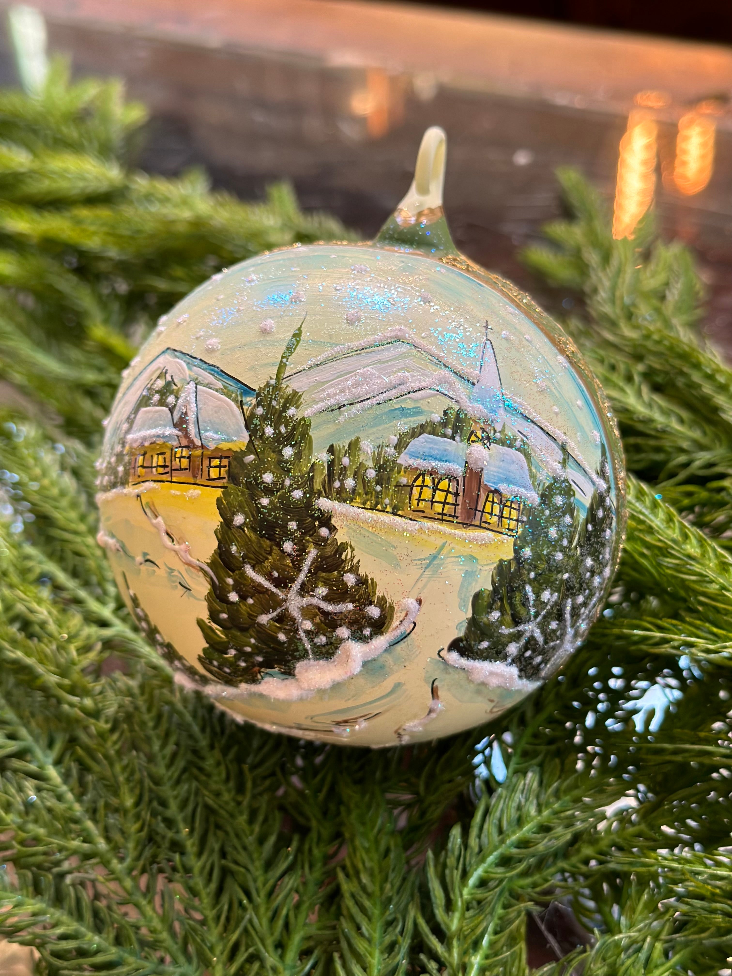Hand-Painted Village Ornament (MULTIPLE OPTIONS)