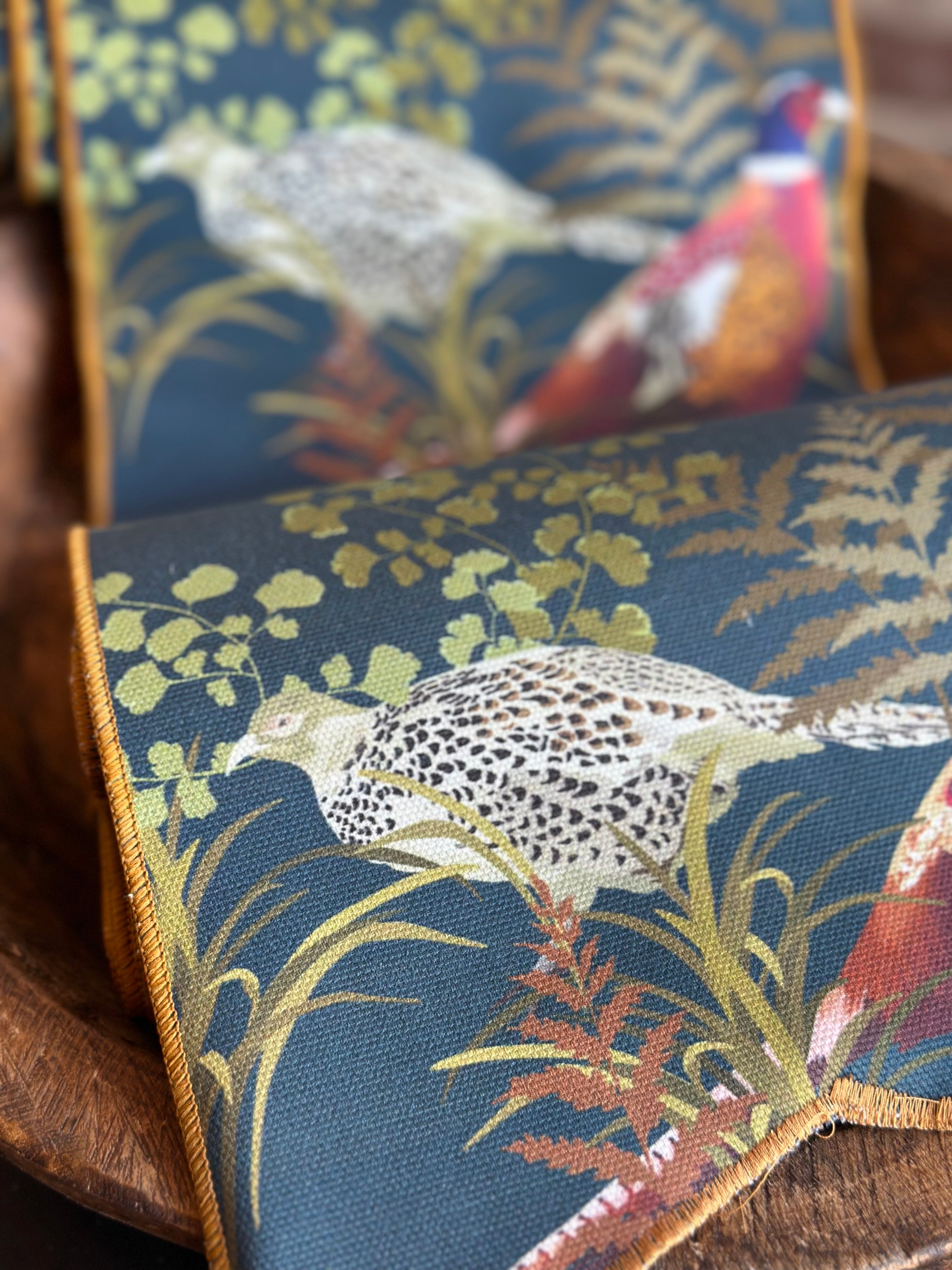 Pheasants in Field Sash