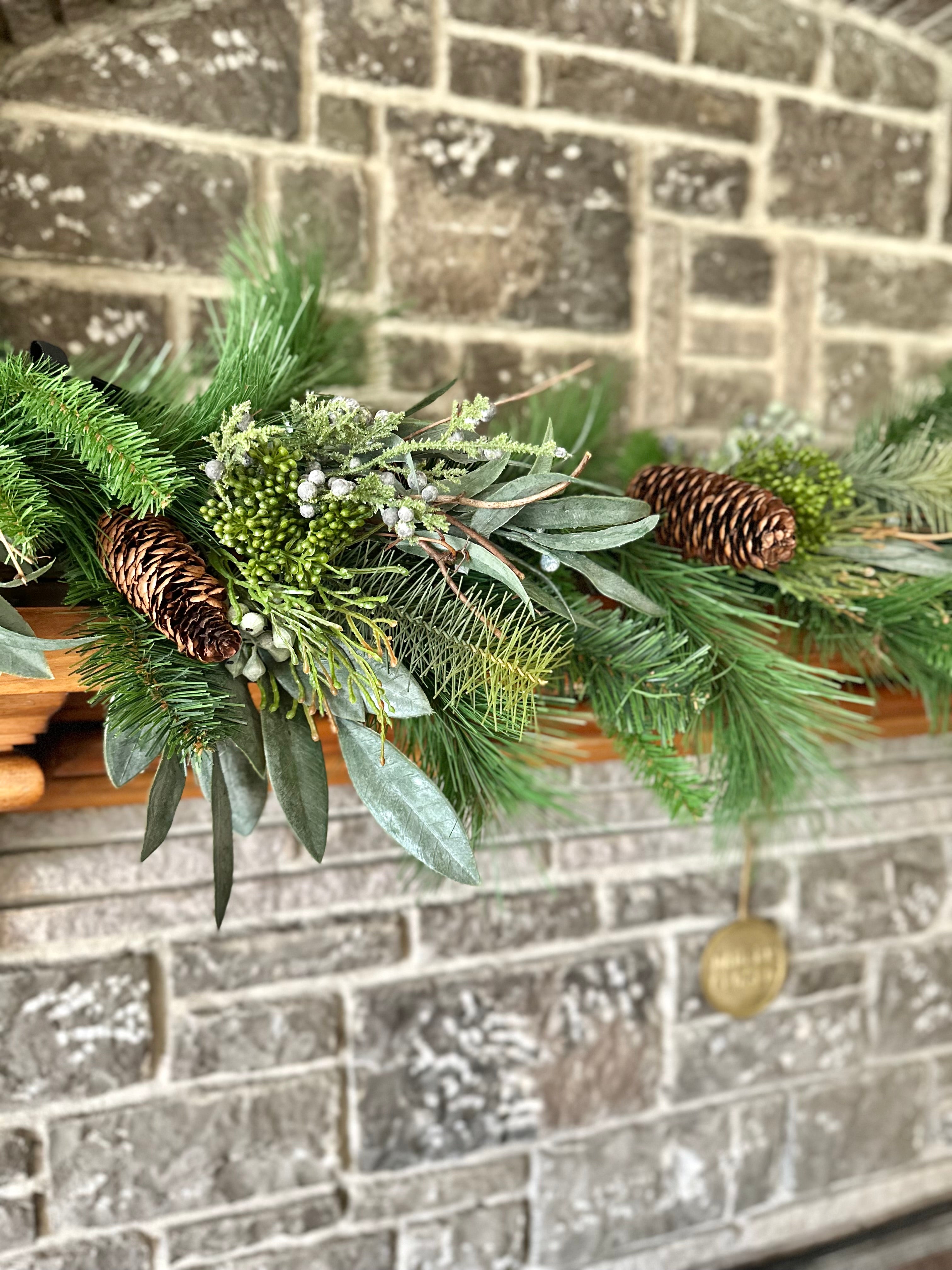 6’ Mixed Pine Cedar Laurel Garland Green