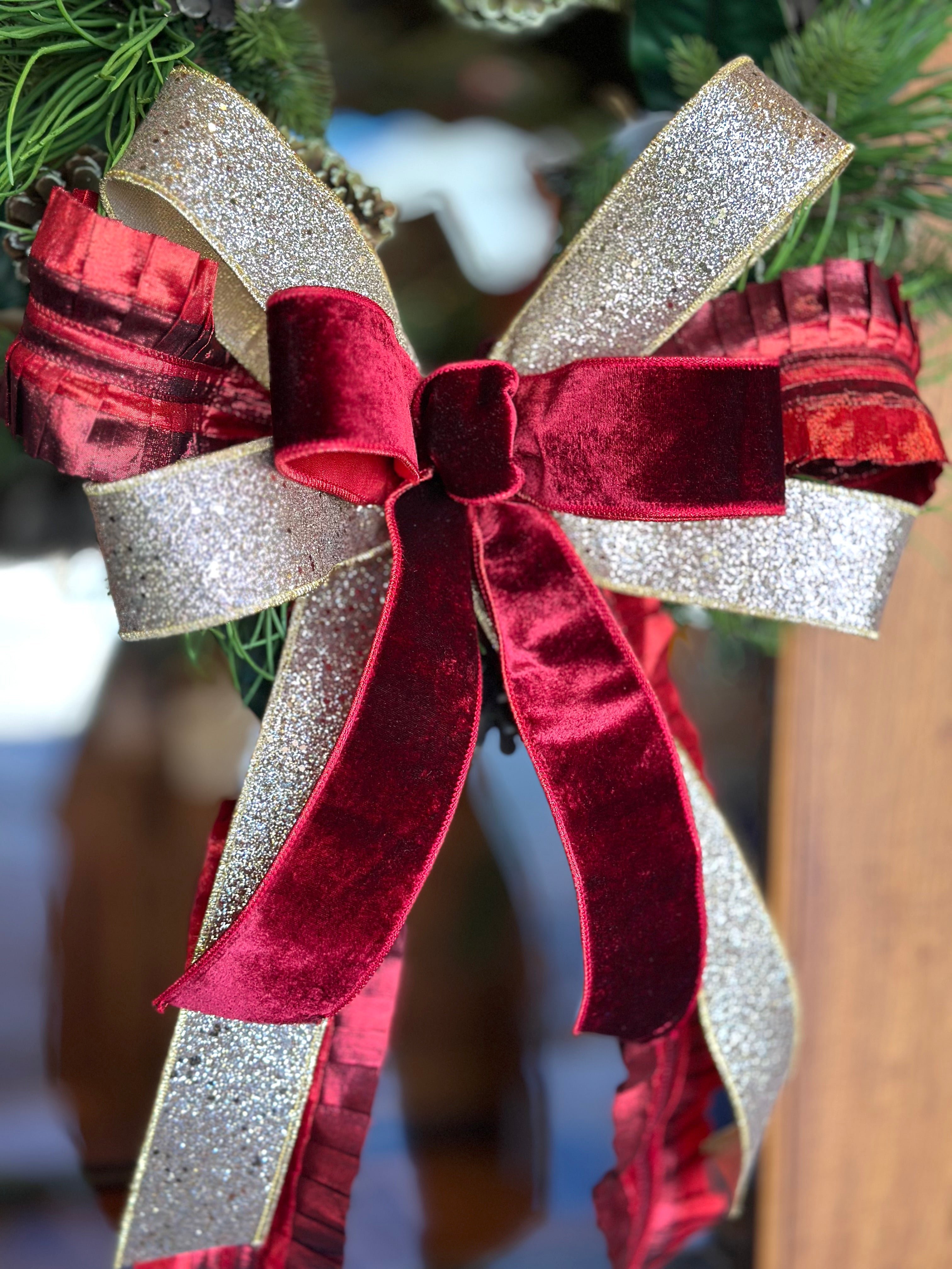 Champaign and Rich Red Bow