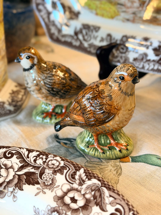 Spode Woodland Quail Salt & Pepper