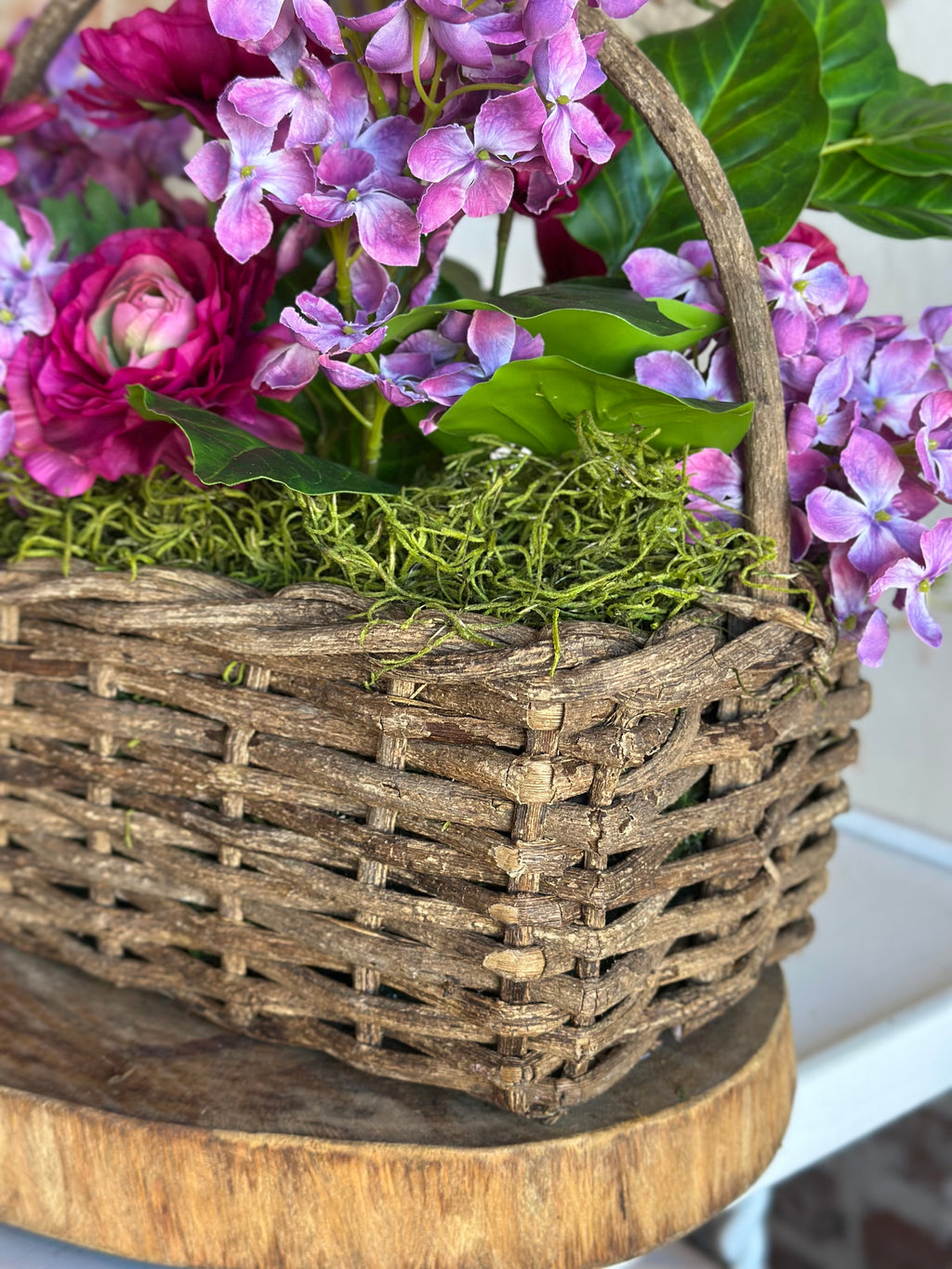 Lilac Ranunculus Basket