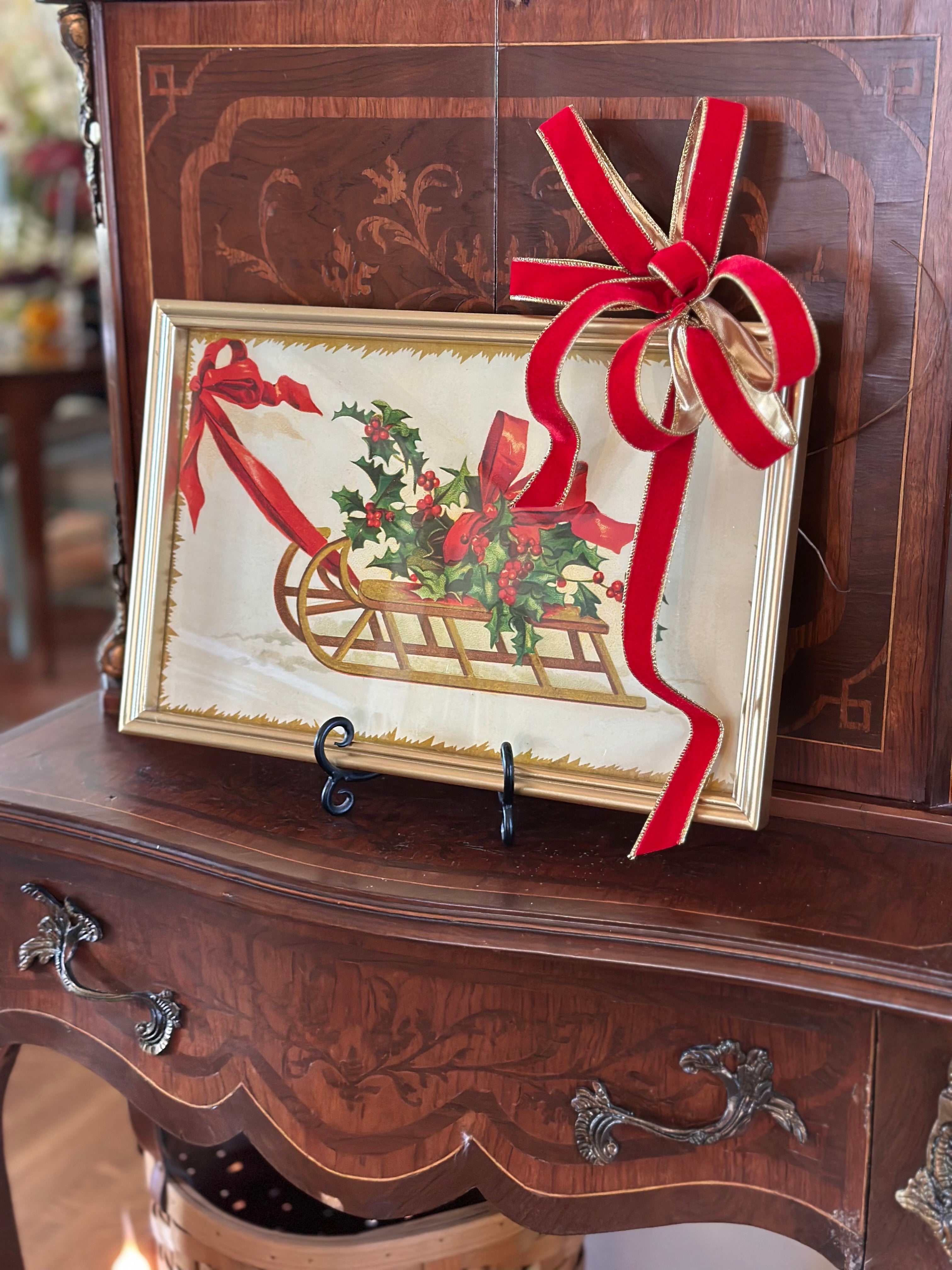 VINTAGE CHRISTMAS FRAMED WALL ART (3 DESIGNS)