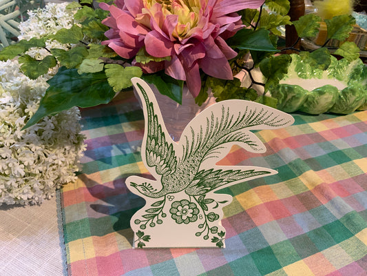 Green Asiatic Pheasants Place Card