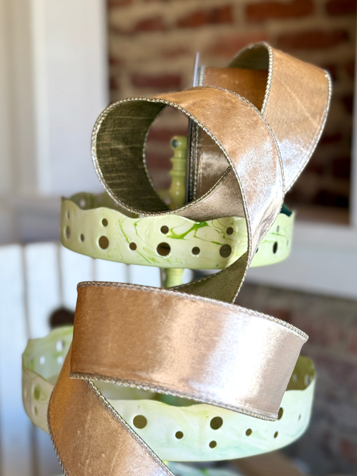 2.5” Satin Velvet - Champagne, SOLD BY THE YARD