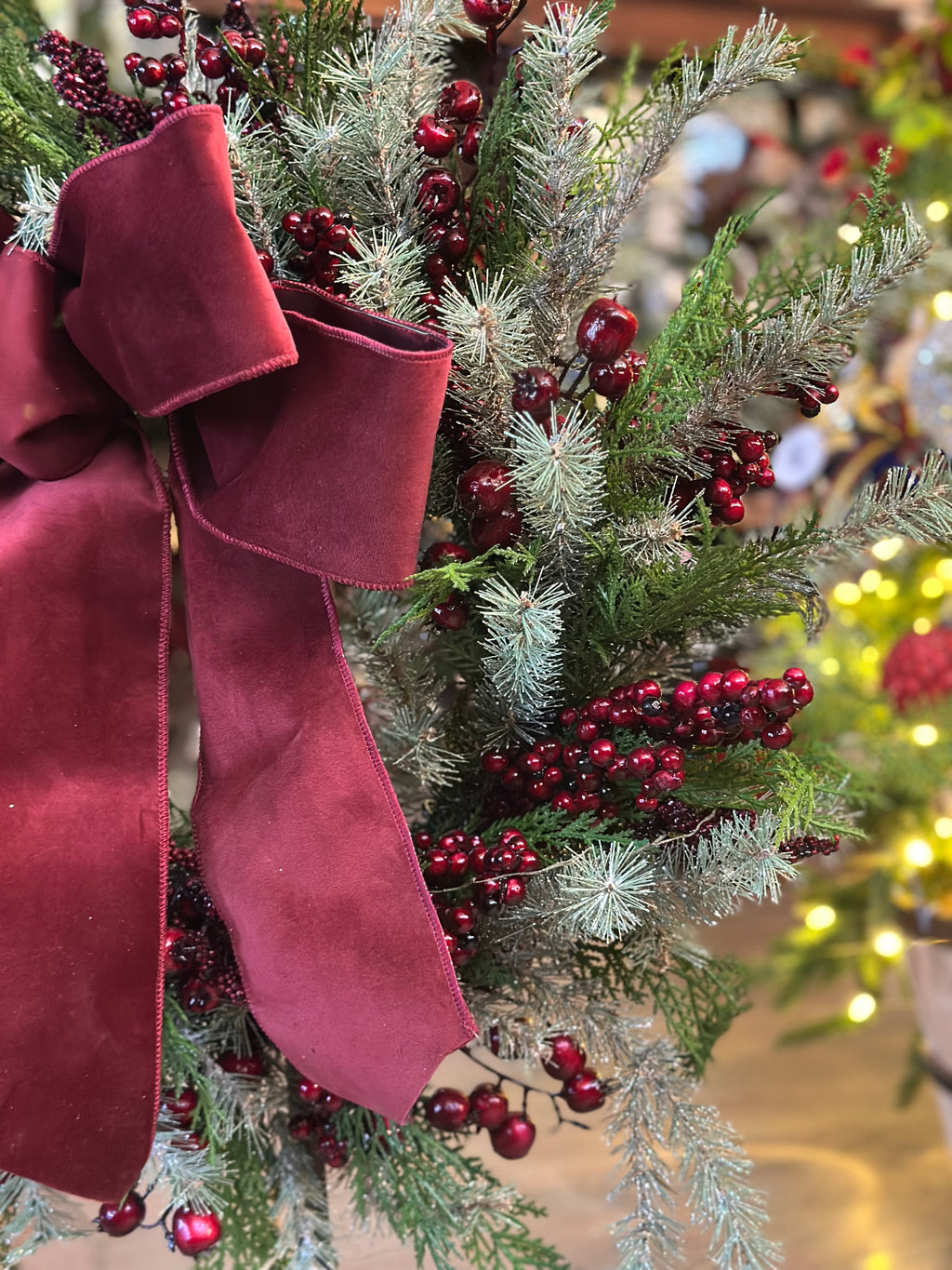 Burgundy Red Berry Wreath