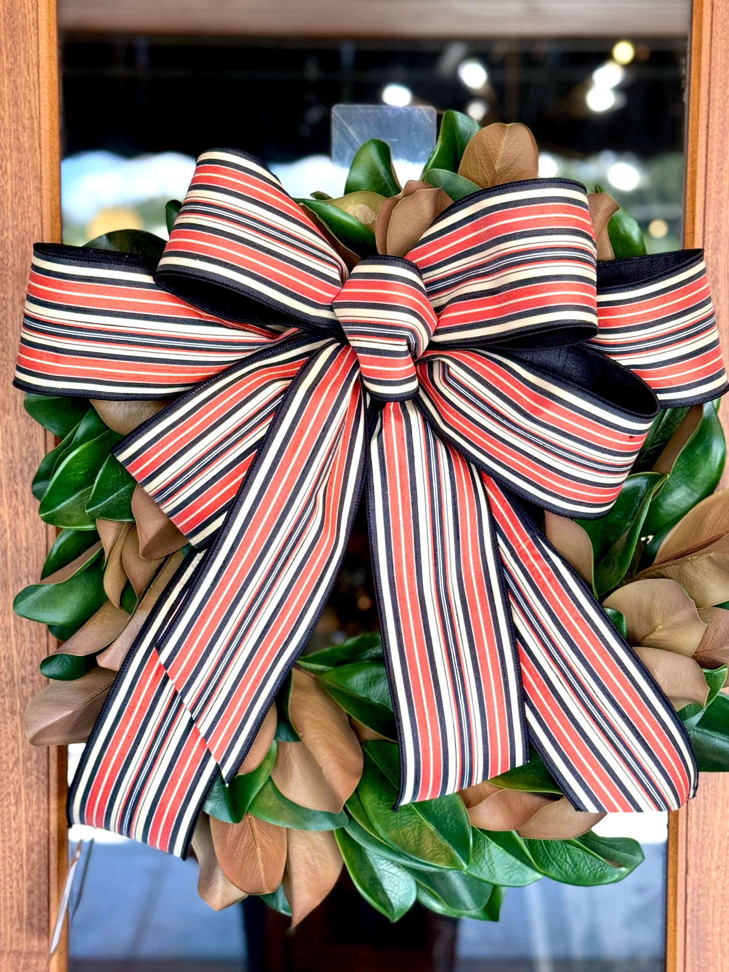 Vintage Halloween Stripes Bow