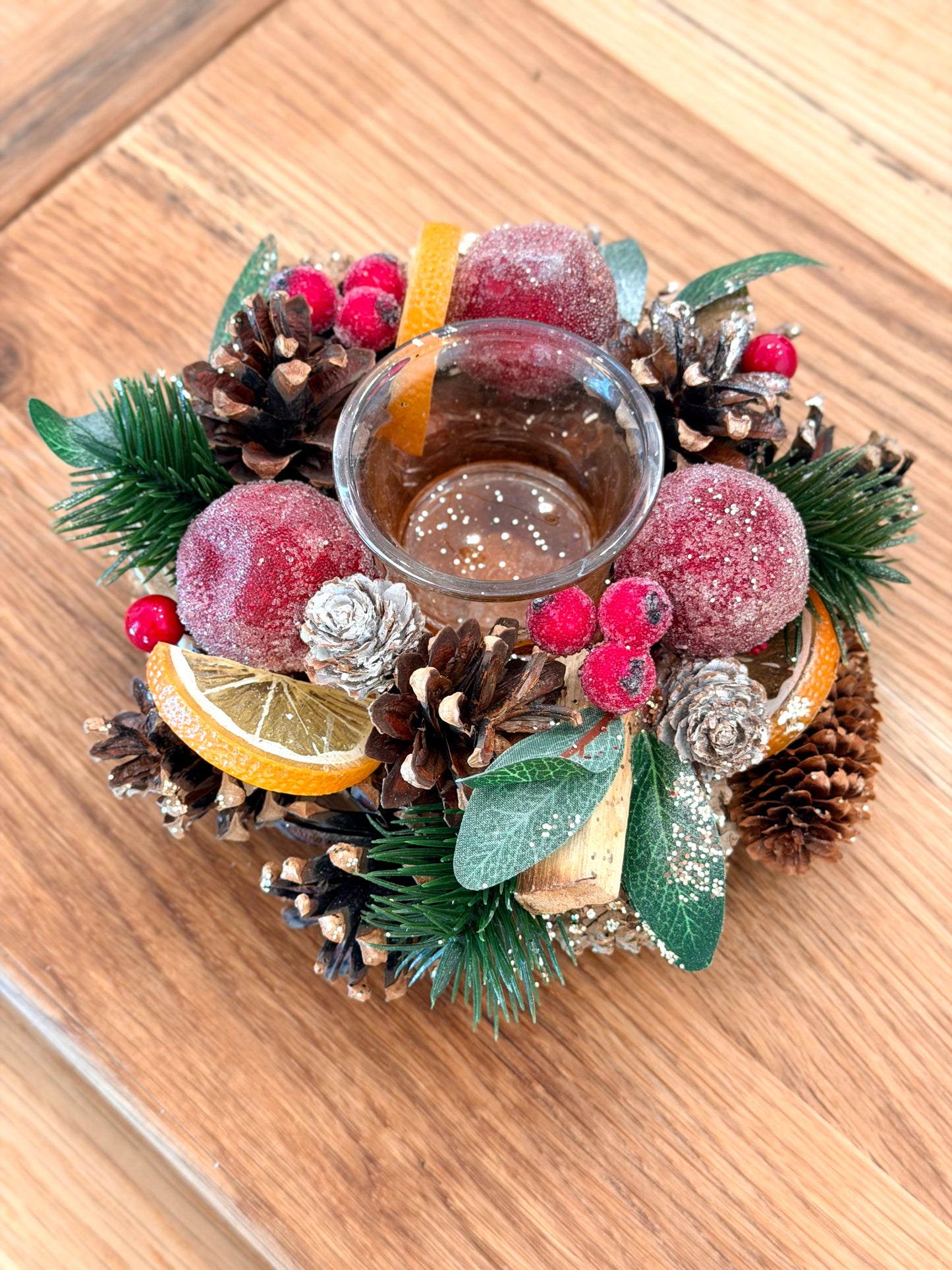 7.5" SOUTHERN FRUIT BERRY CANDLE HOLDER