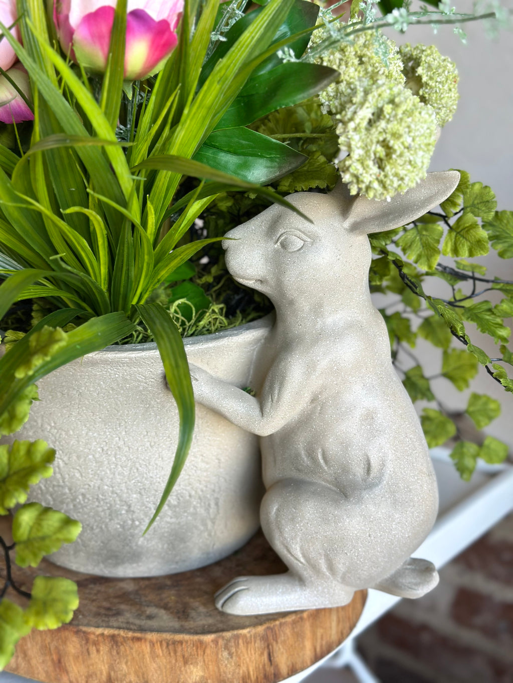 Rabbit and Peonies Arrangement
