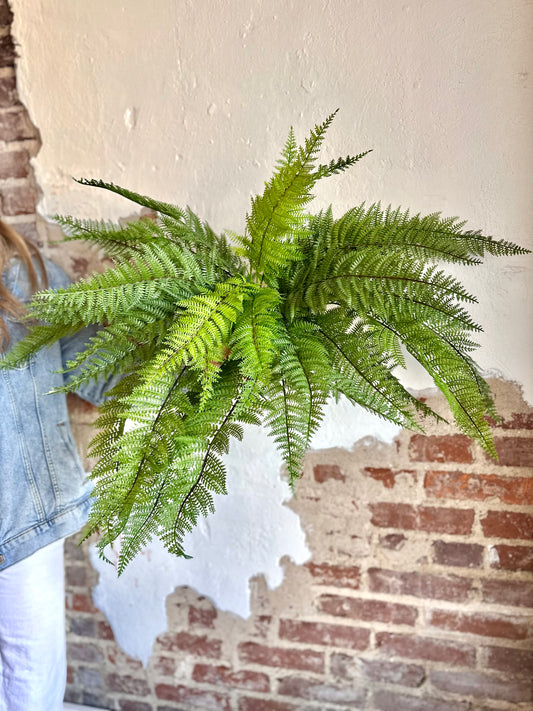 LEATHER FERN BUSH 34"