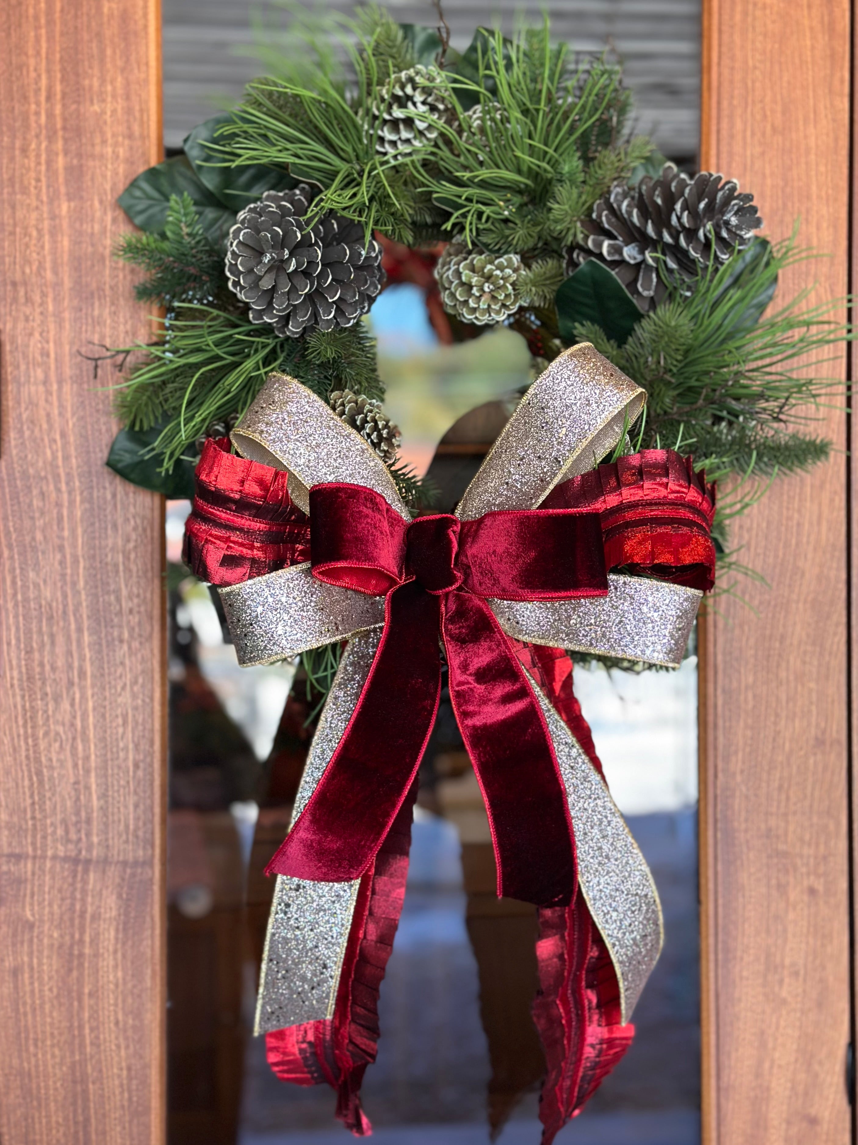 Champaign and Rich Red Bow