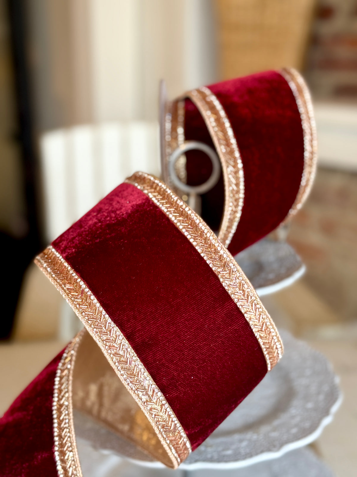 4” Baguettes, Burgundy, SOLD BY THE YARD