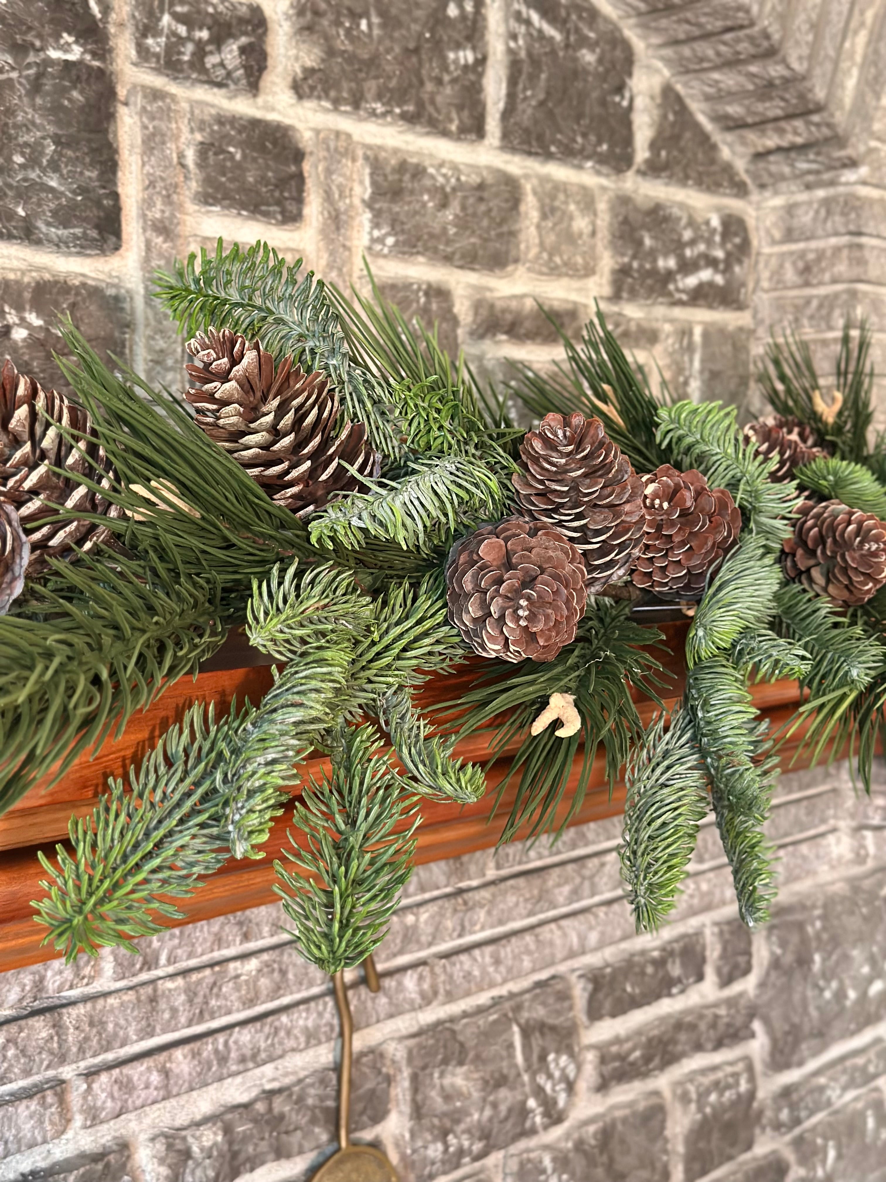 48" UV NORTHERN ROCKIES PINECONE GARLAND