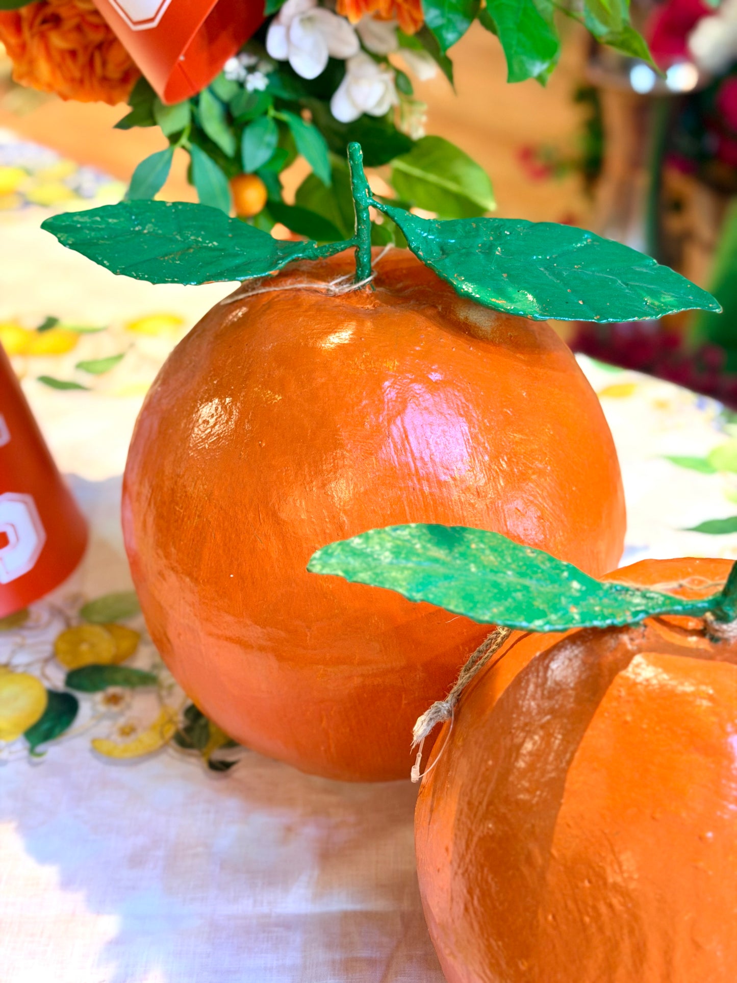 Paper Mache Orange (Size Options)
