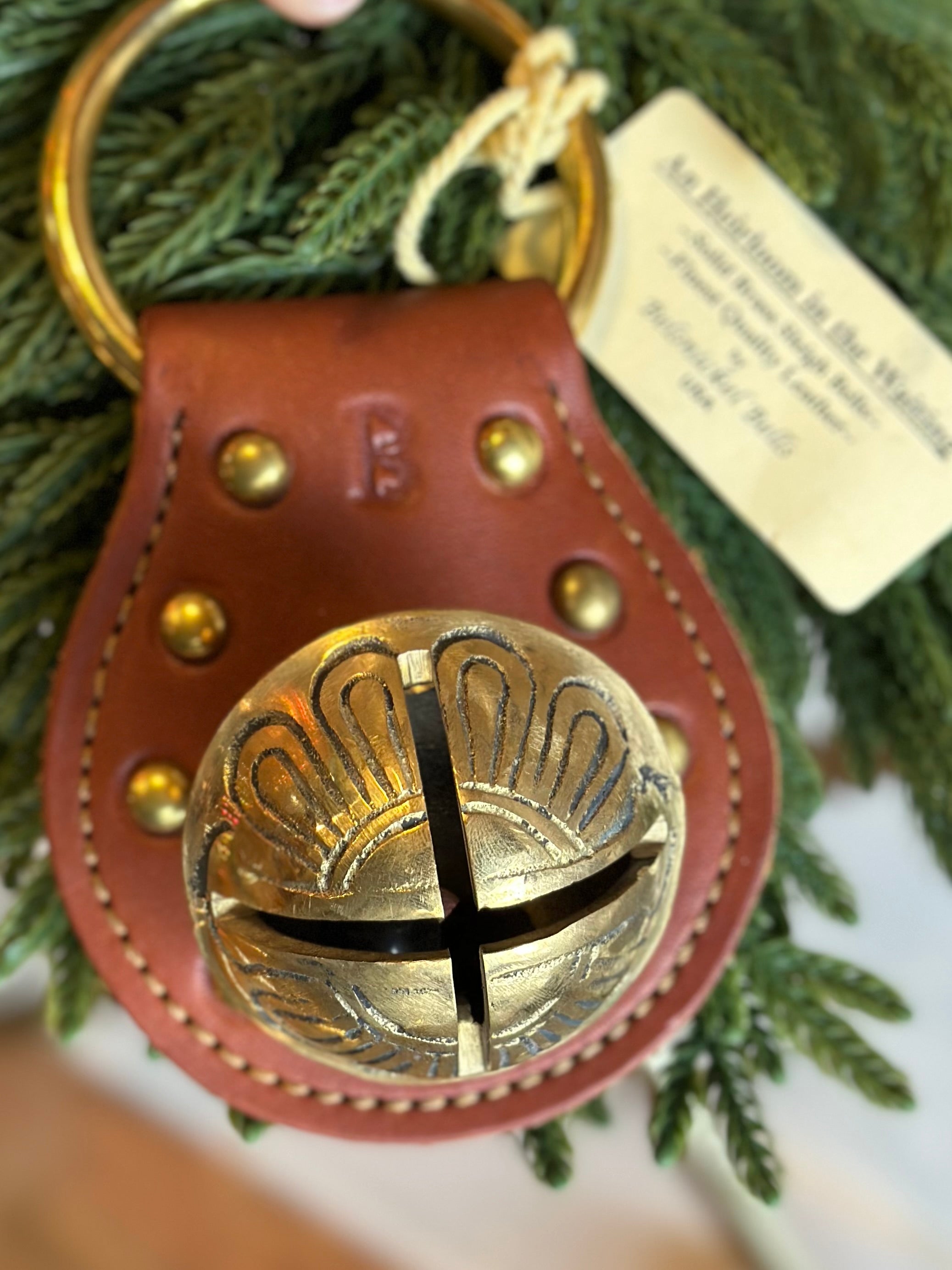 Large Single Brass Bell on Brass Ring