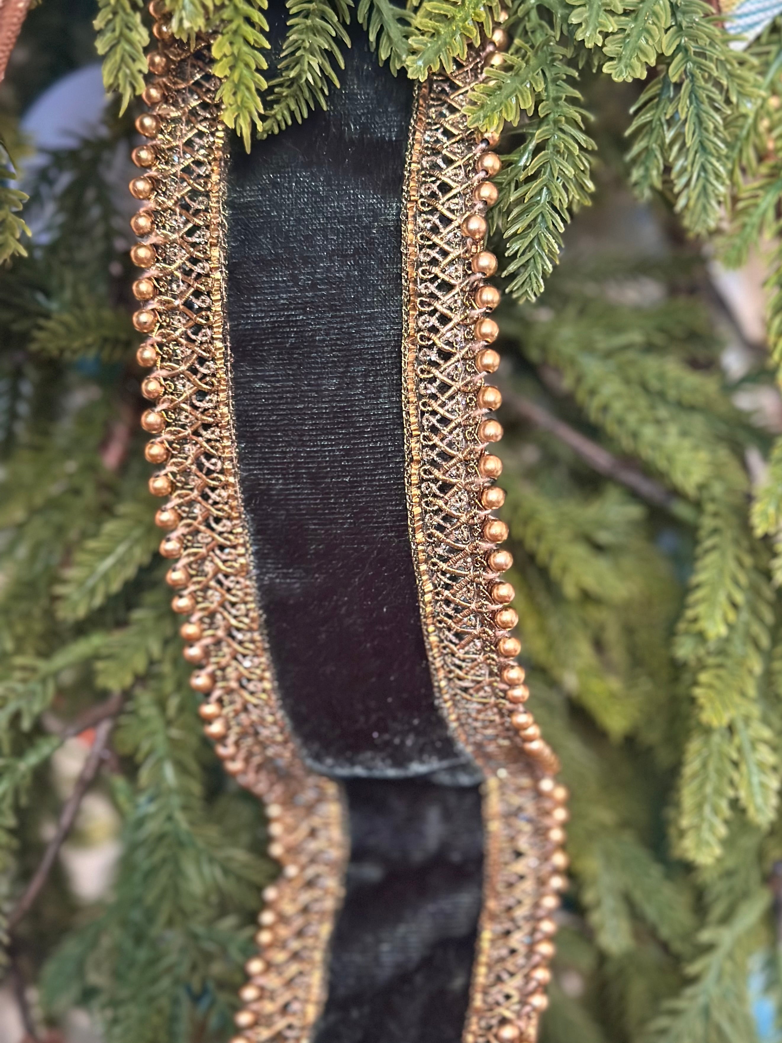 Mallard Green & Gold Spruce Swag
