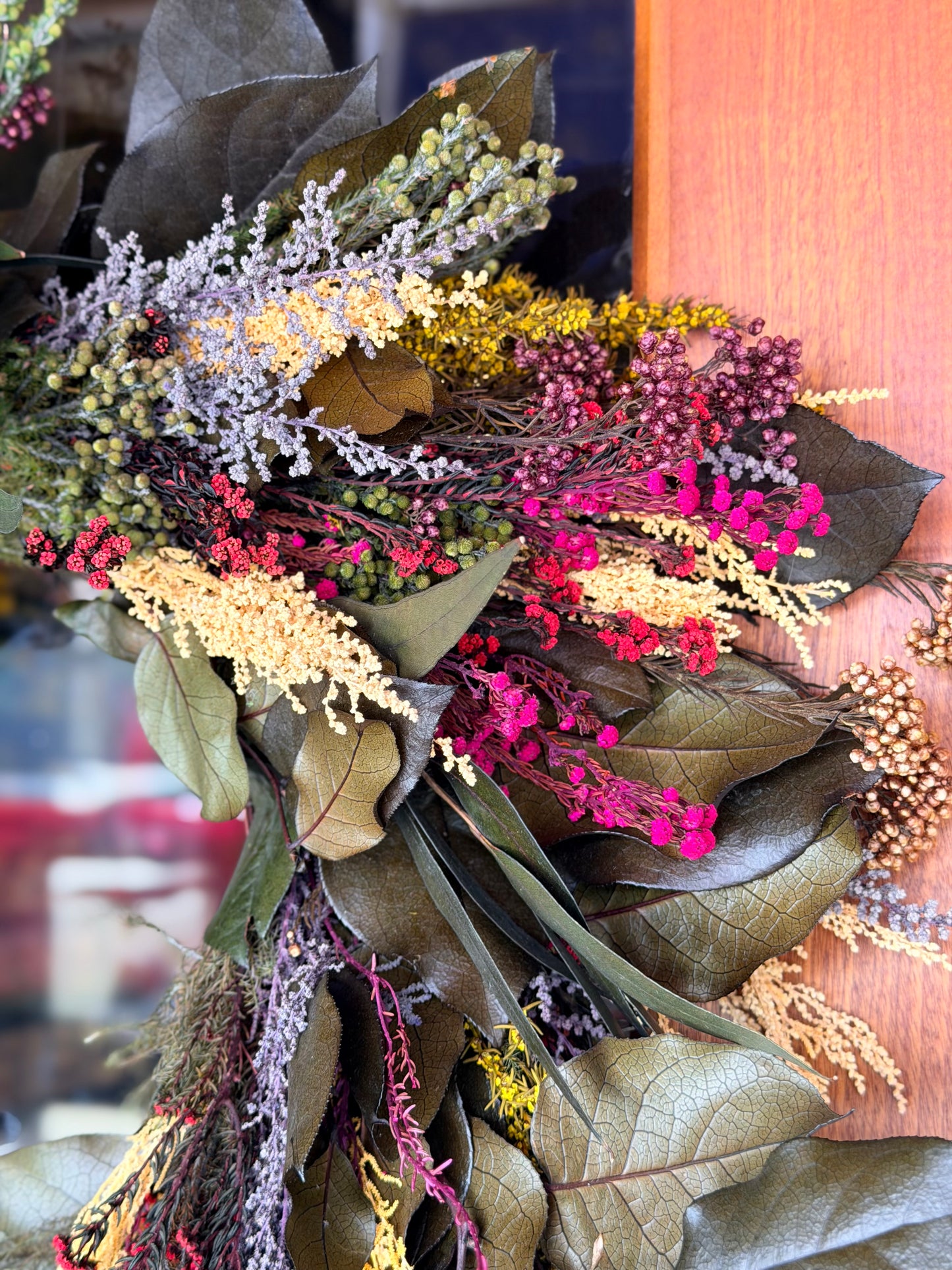 Preserved Fall Florals Wreath