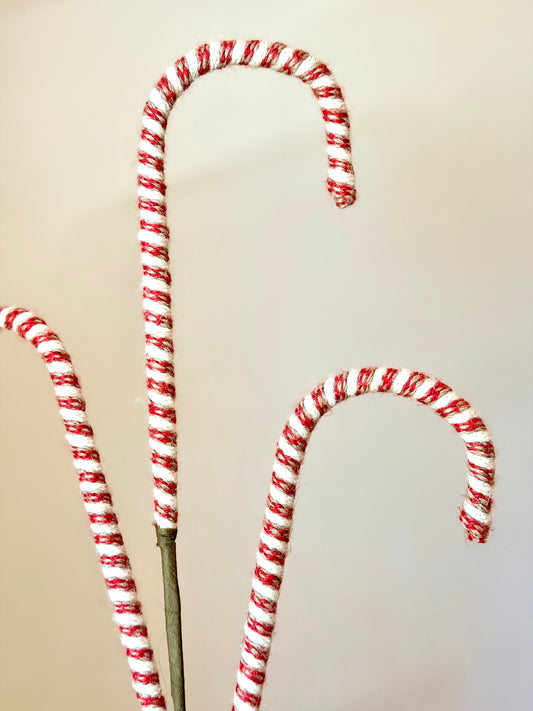 29" COUNTRY STRIPE CANDY CANE X3