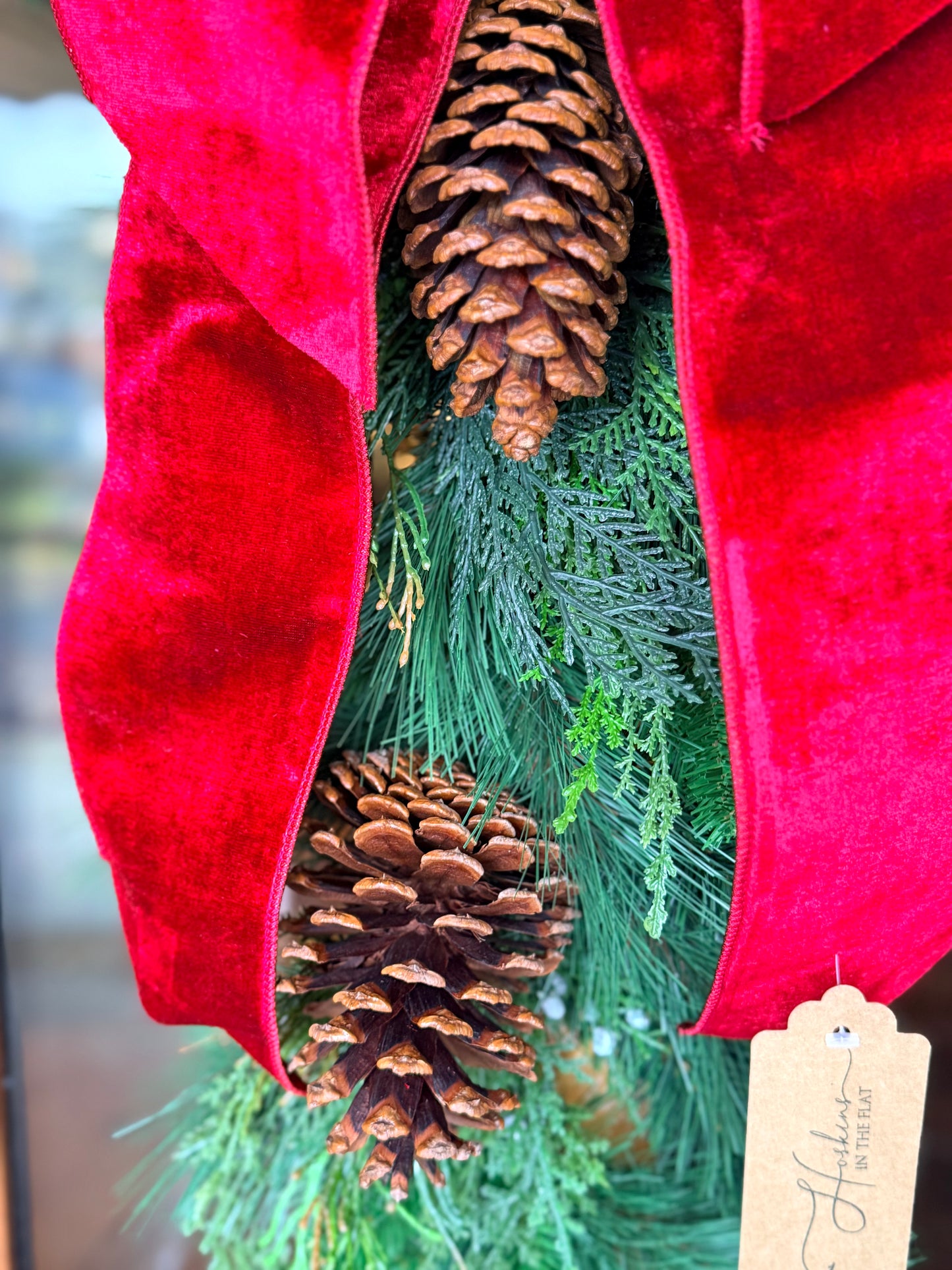 Red Velvet Mix Pine Swag
