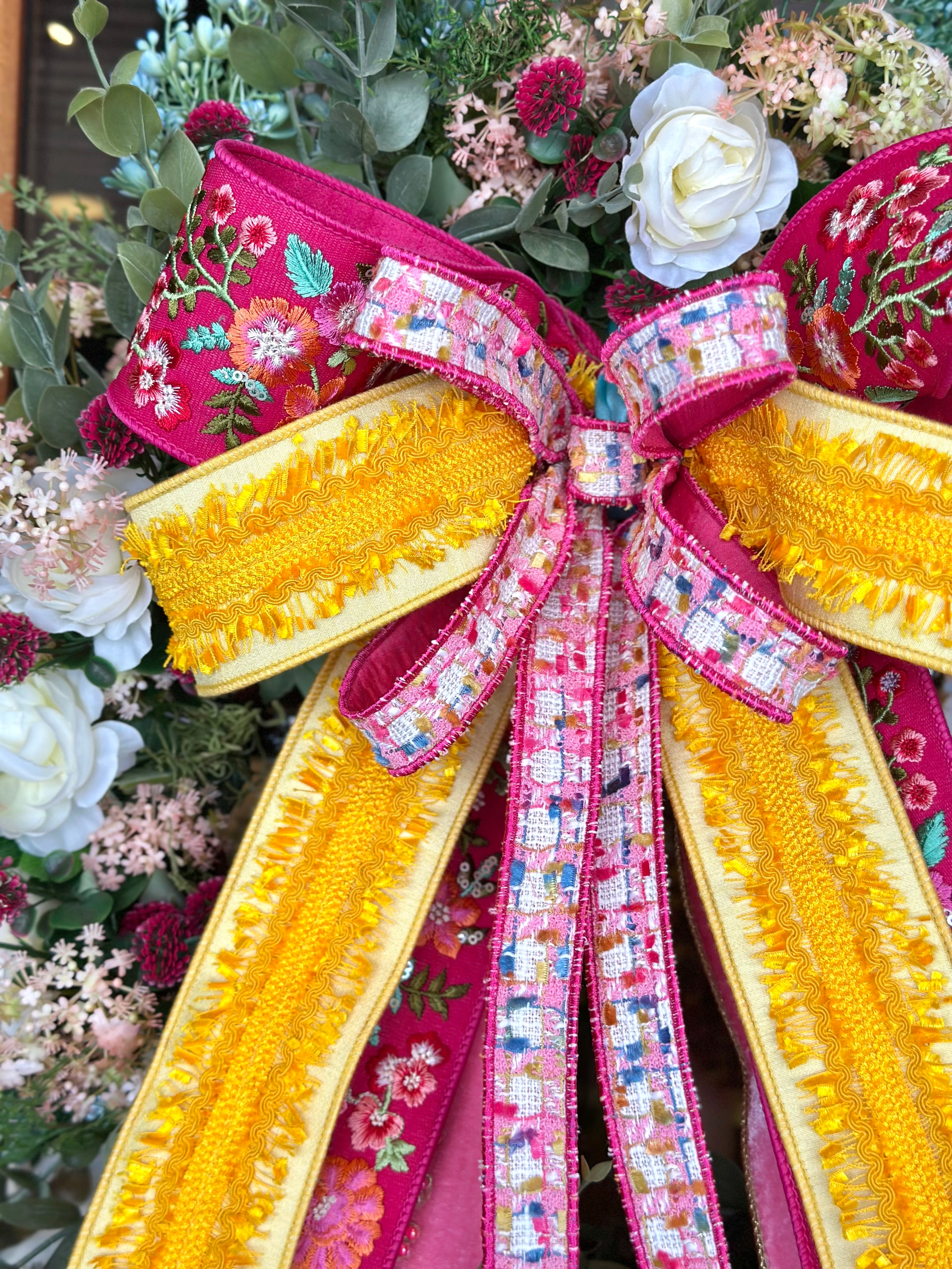 In Full Bloom Wreath & Bow