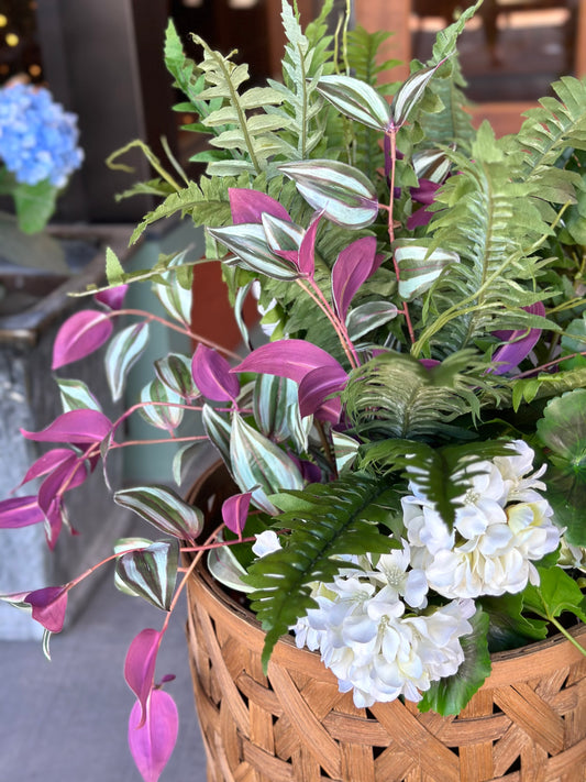 8" Hanging Geranium, Fern, & Tradescantia Pot Filler