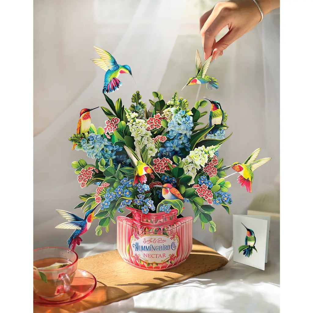FreshCut Paper Pop-up Bouquet Hummingbird Oasis