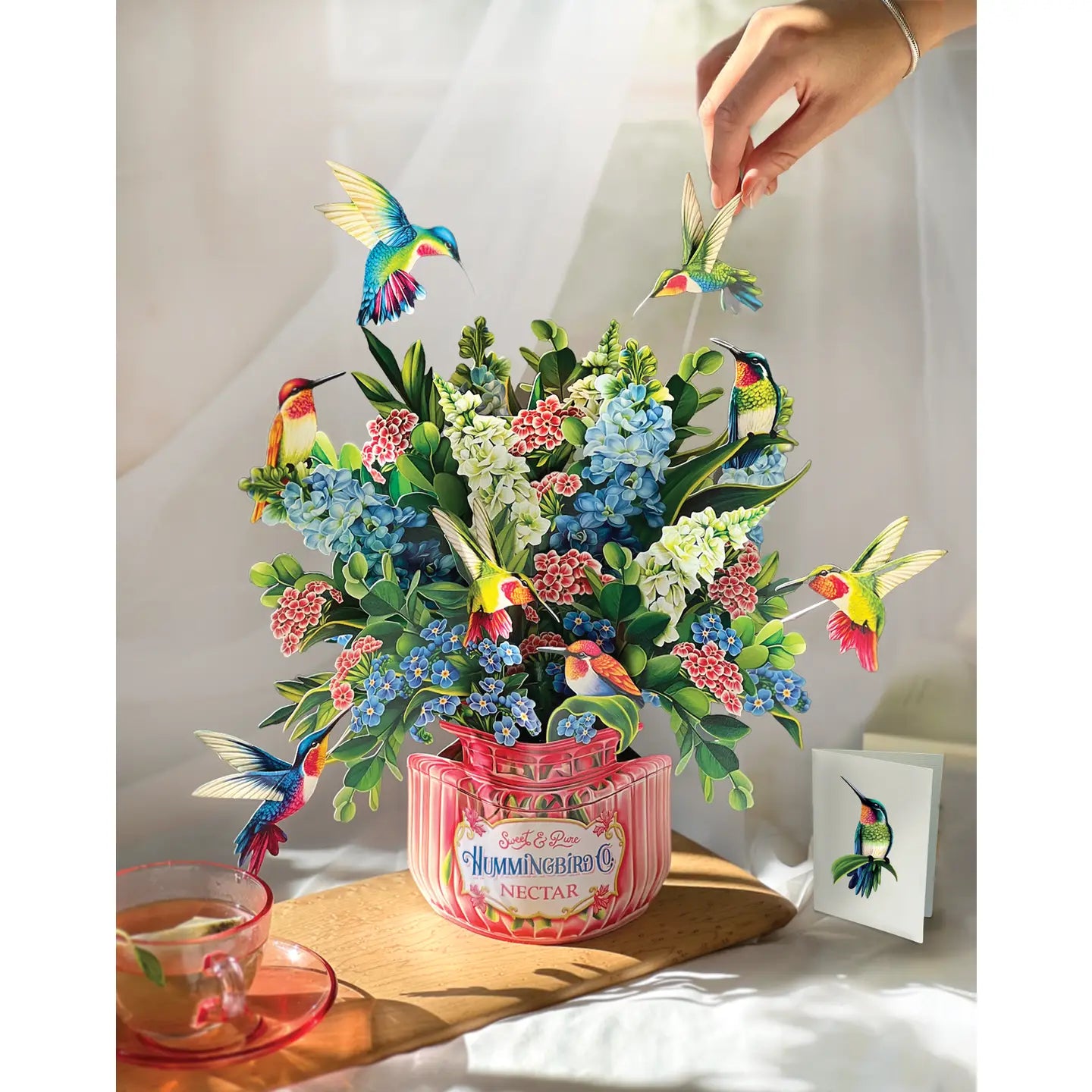 FreshCut Paper Pop-up Bouquet Hummingbird Oasis