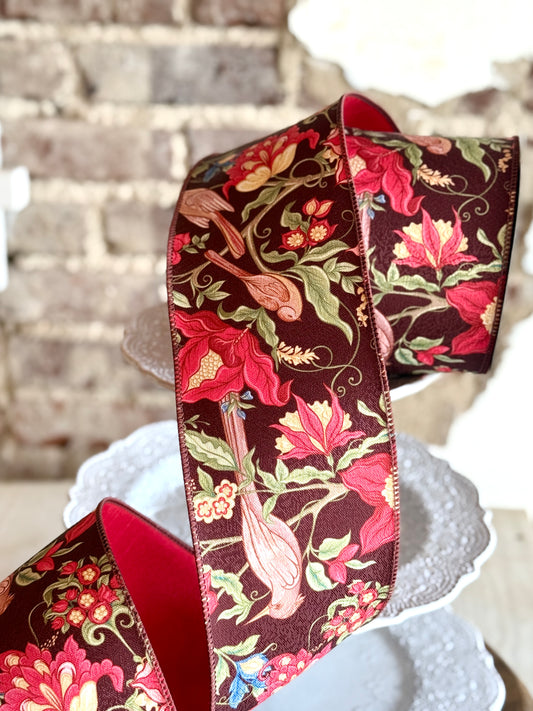 4" Multi Canterbury Jacquard Ribbon - Sold by the yard