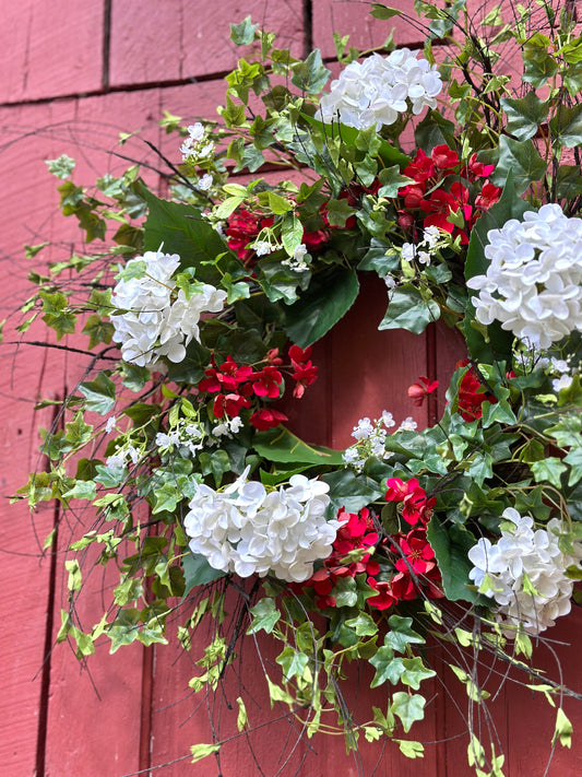 White & Red Wreath