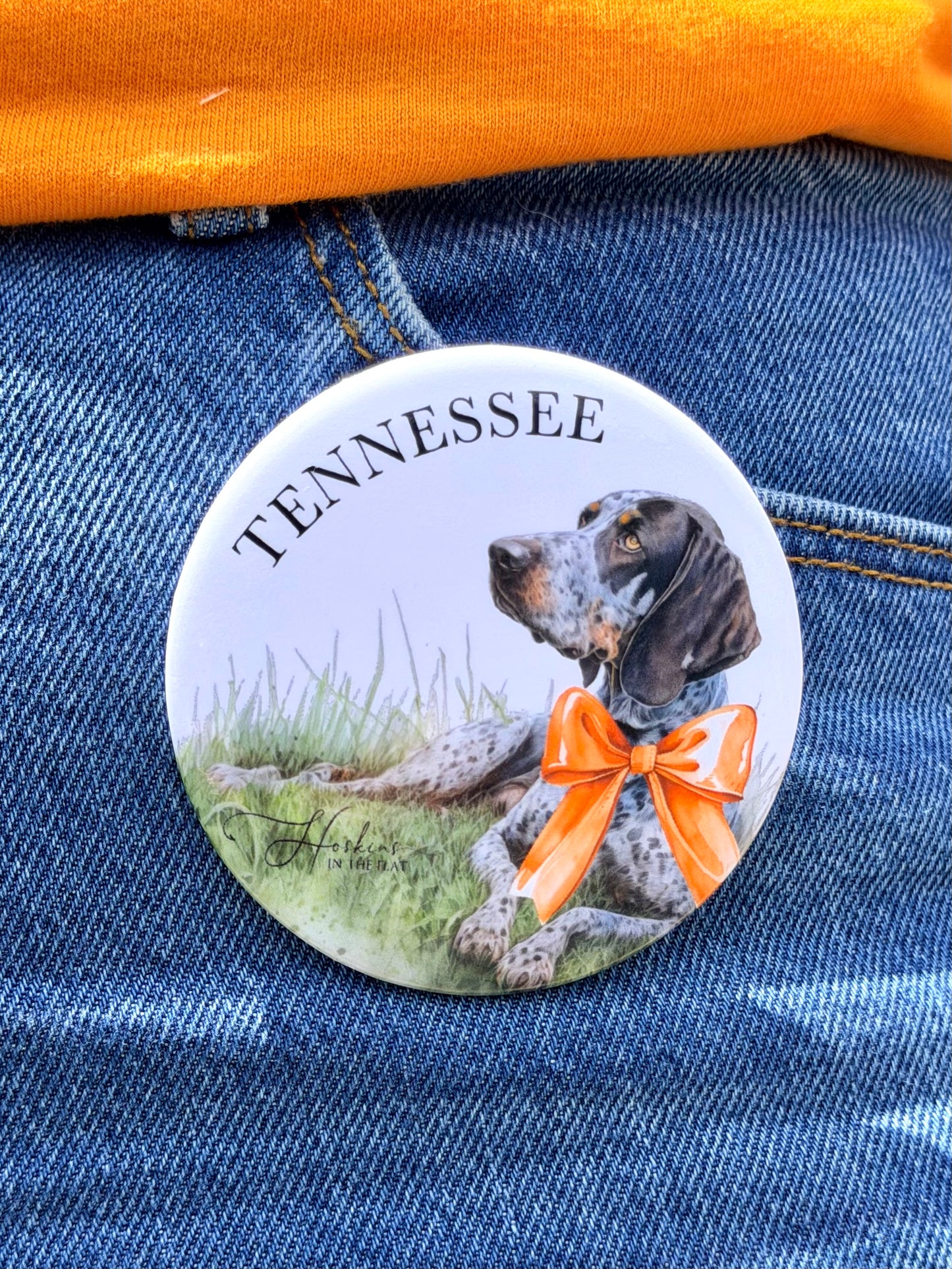 “TENNESSEE” Ol Smokey Button Pin