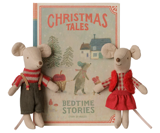 Maileg - Christmas Twin Mice, Little Sister and Brother