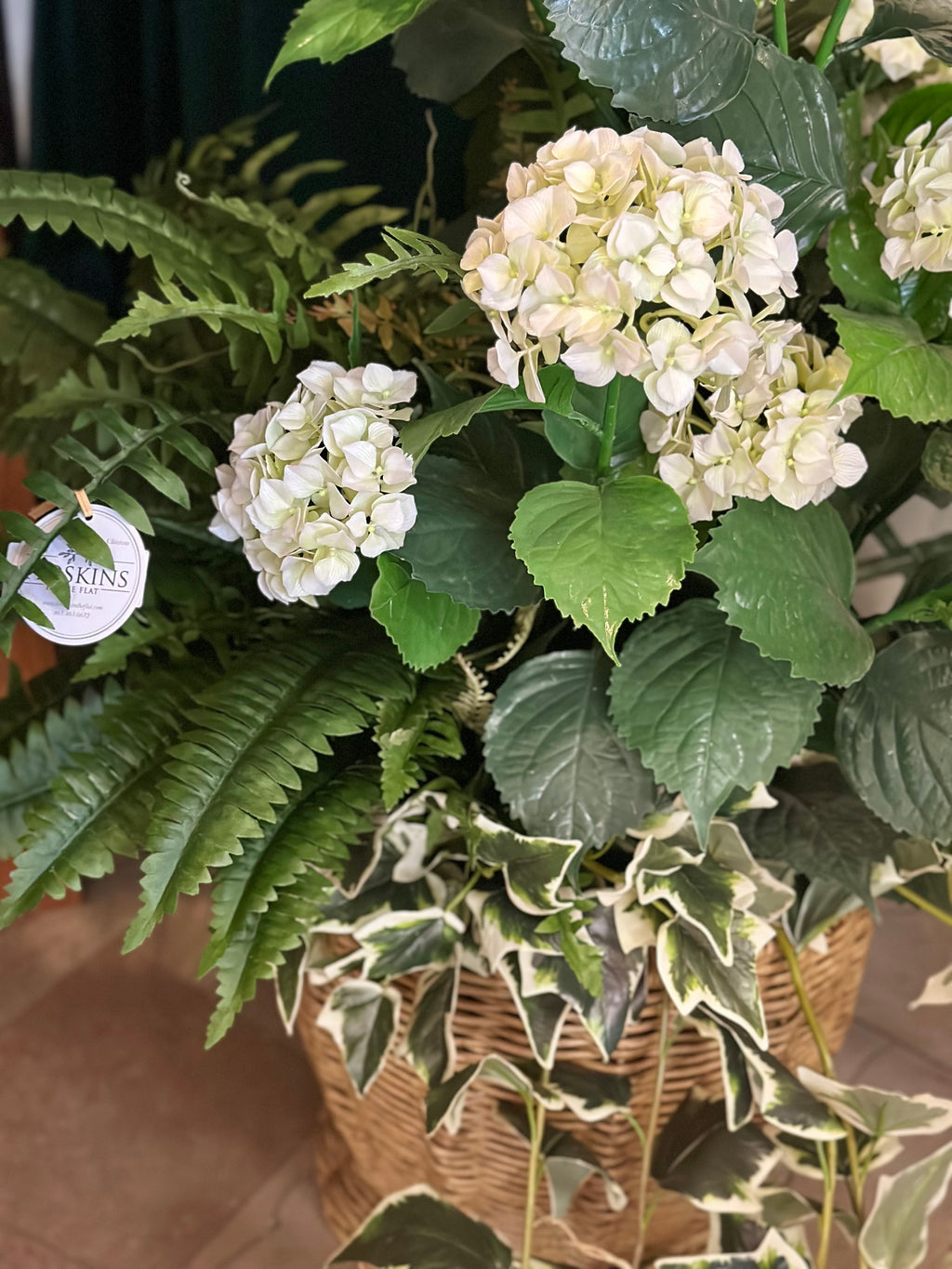 UV White Hydrangea Arrangement
