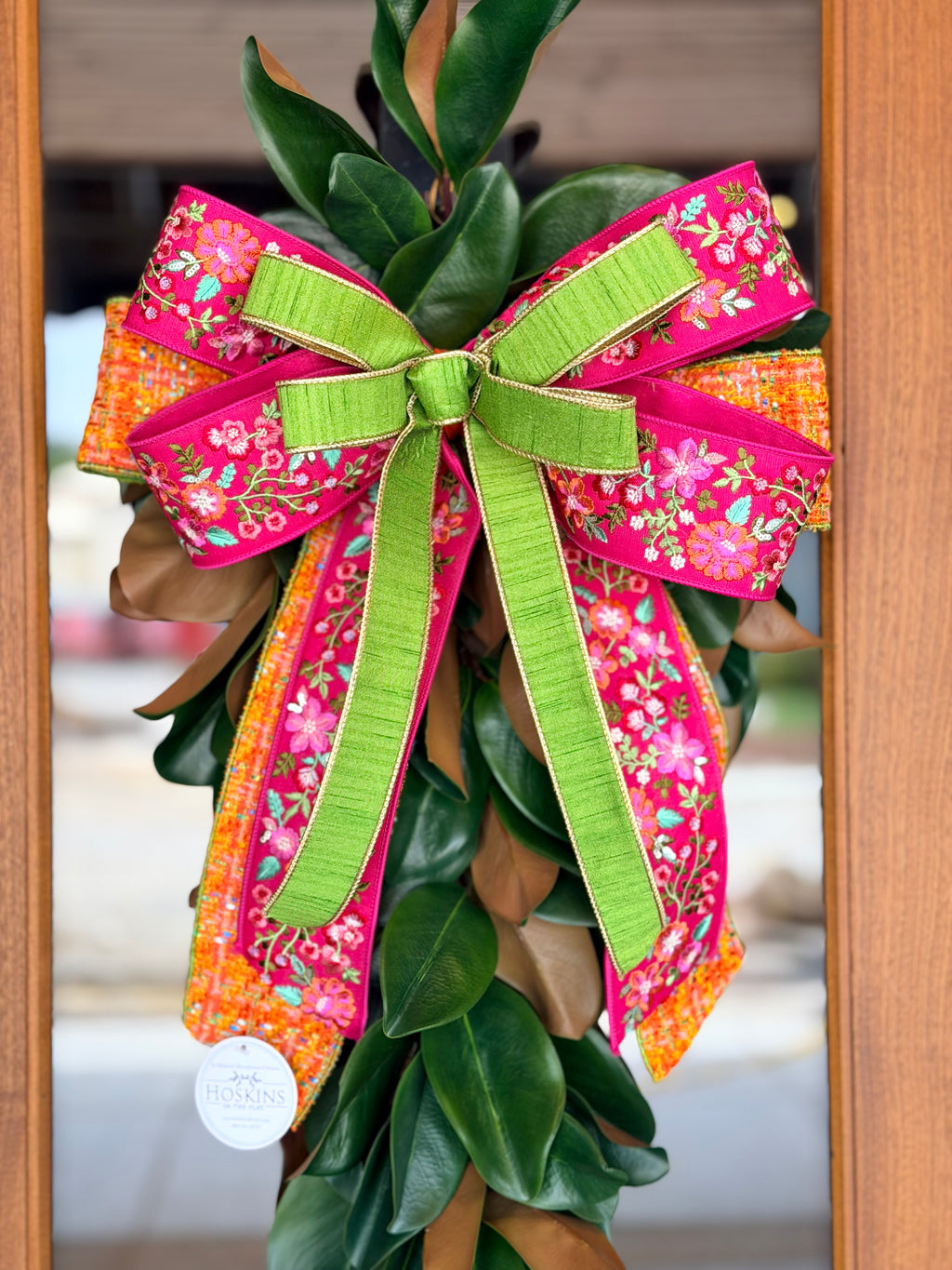 Bright Floral Gardens Magnolia Swag