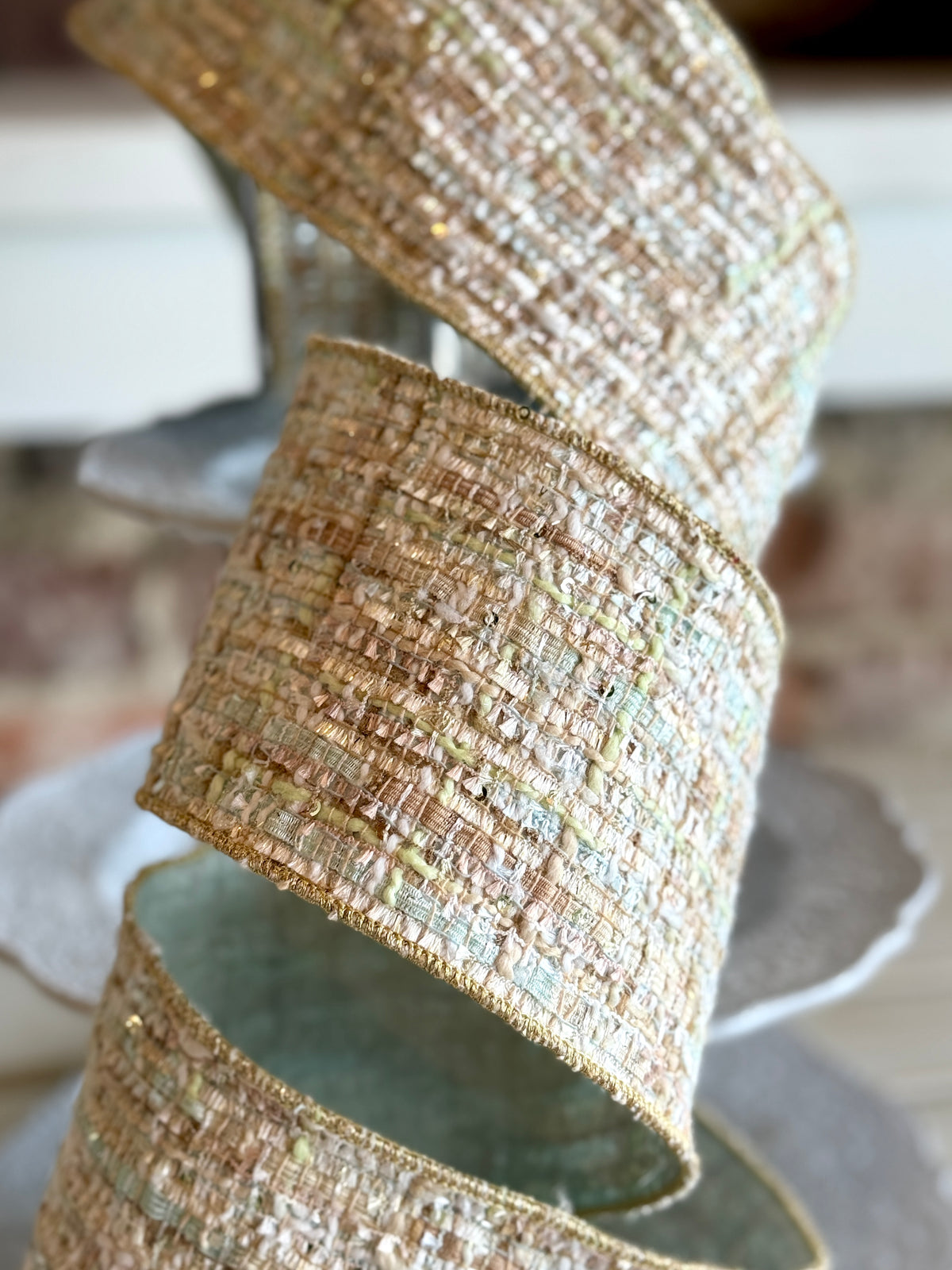 4" SWEETHEART TWEED- LIGHT BLUE -SOLD BY THE YARD