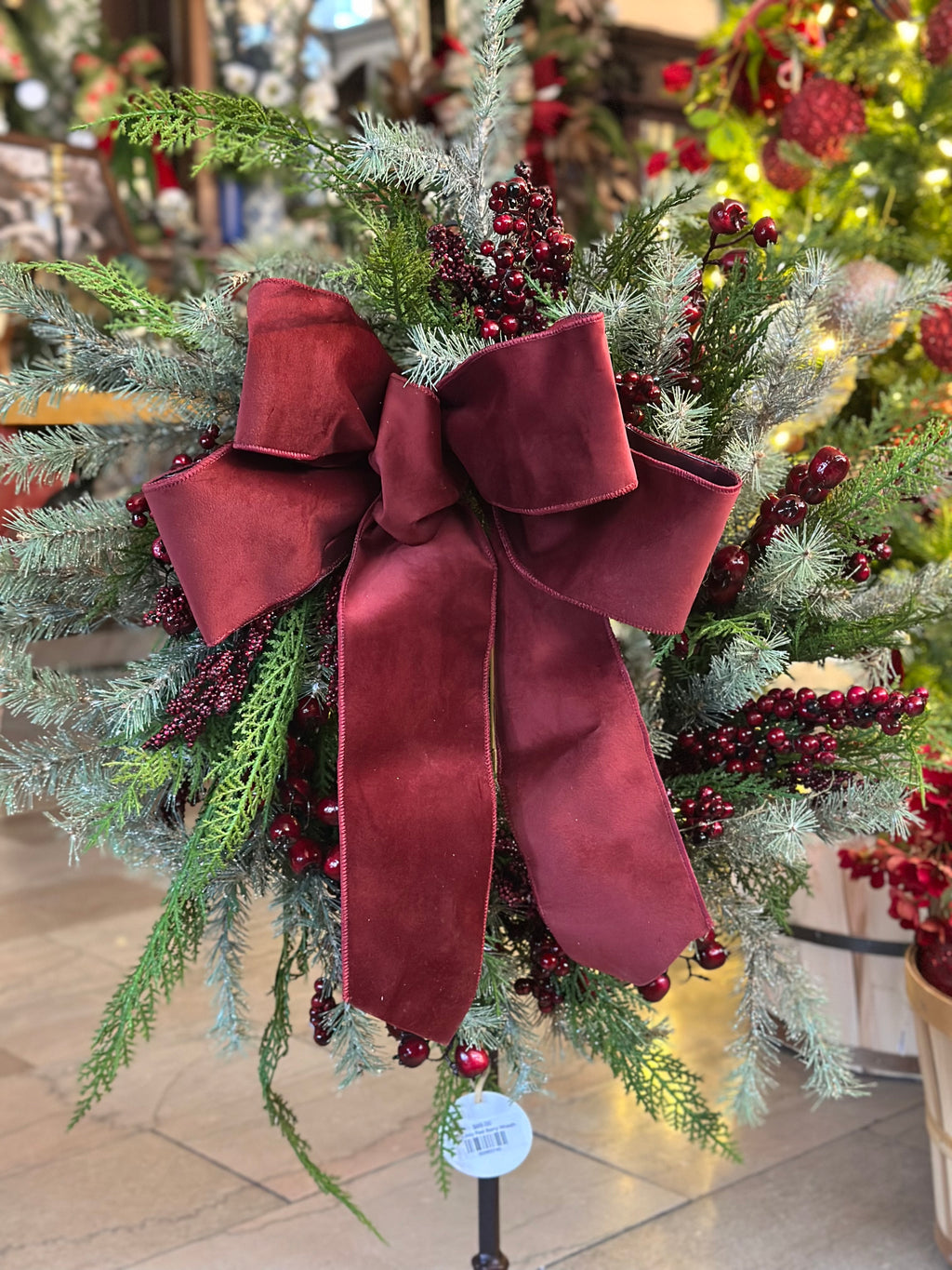 Burgundy Red Berry Wreath