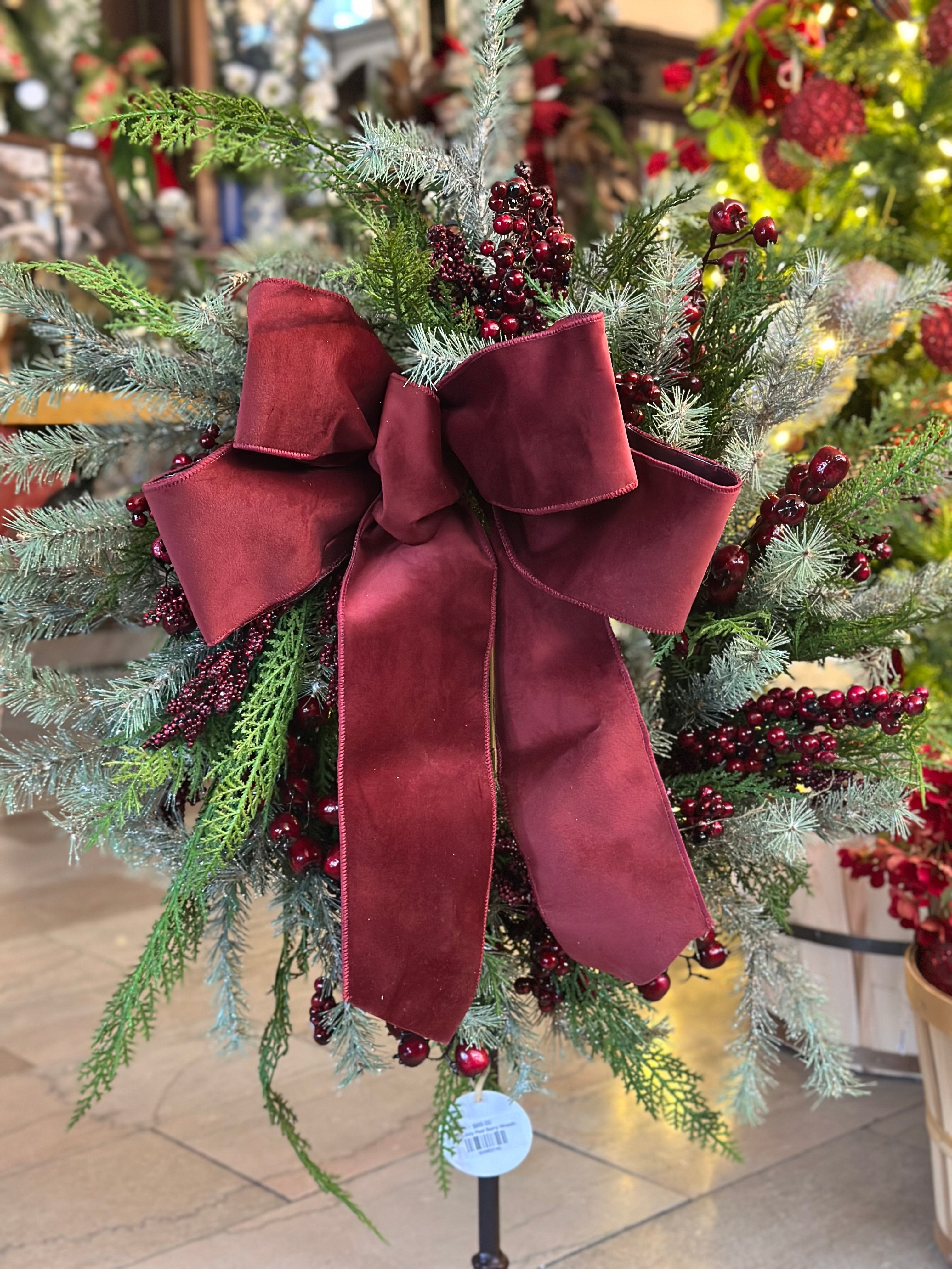 Burgundy Red Berry Wreath