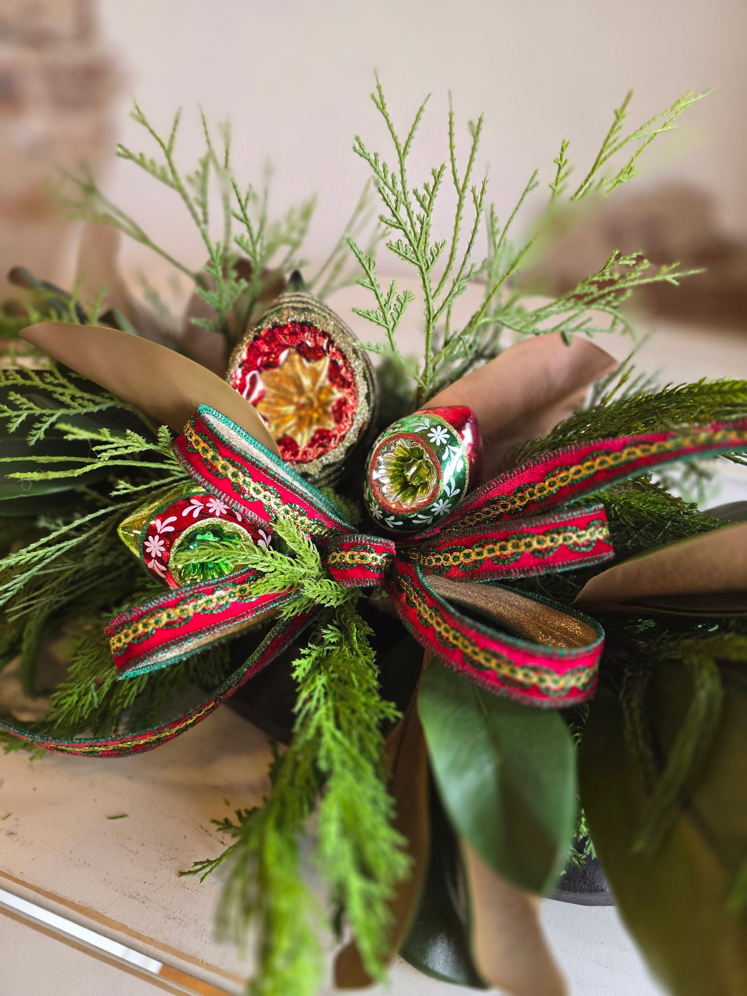 Vintage Christmas Centerpiece