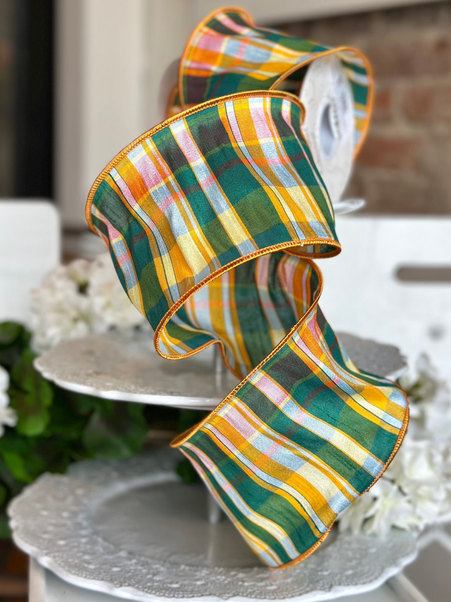 4" Spectacular Spring Plaid Ribbon 10 yard roll