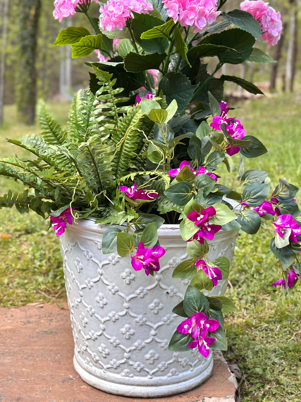 25" UV-Rated Hanging Bougainvillea Plant