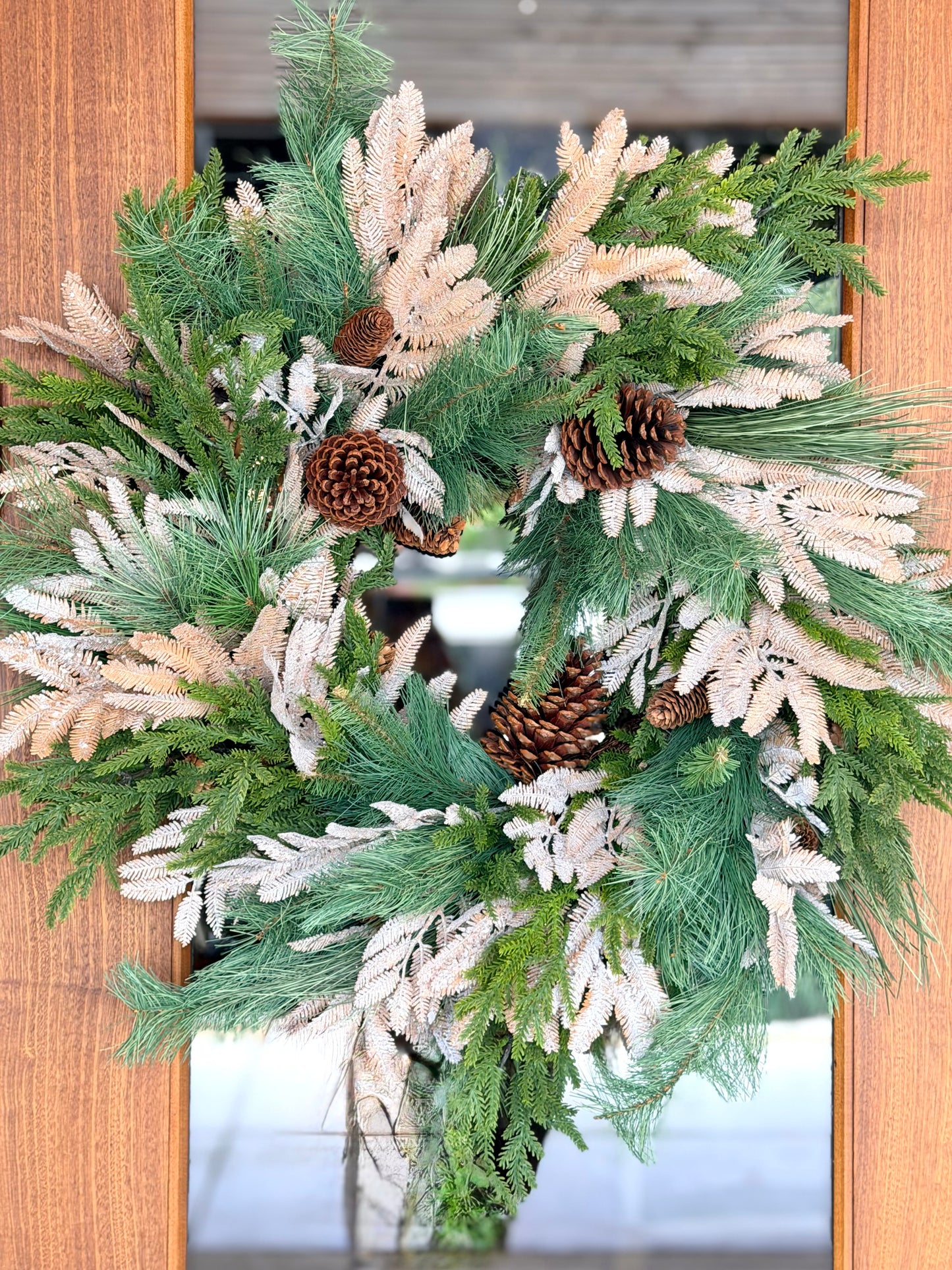 Champagne & Pinecones Wreath
