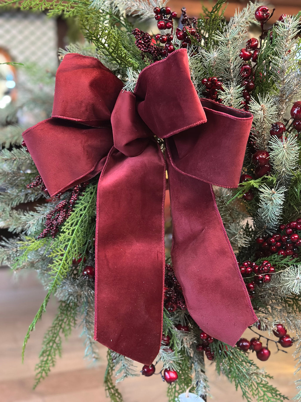 Burgundy Red Berry Wreath