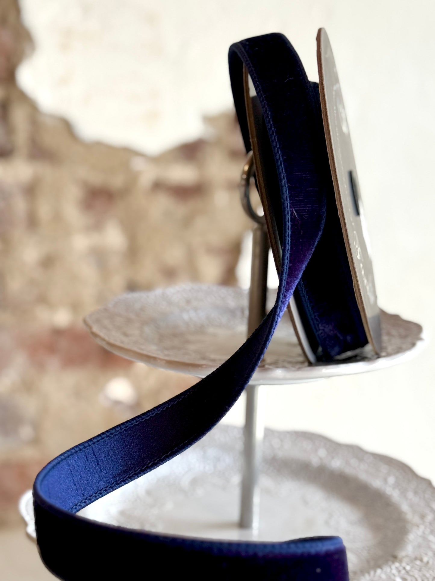 1" Navy Velvet - Sold by the yard
