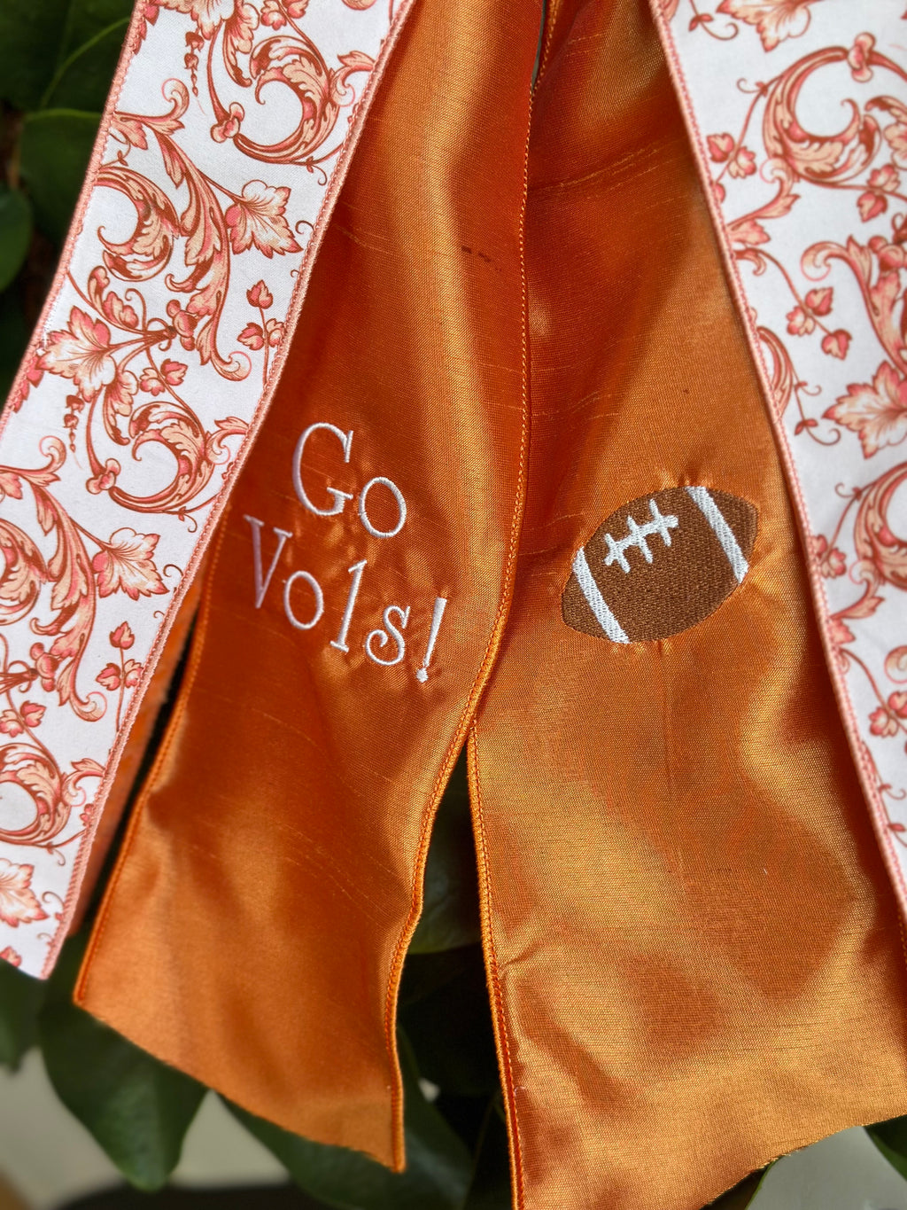Go Vols! Football Embroidered Bow