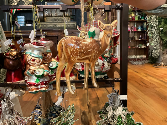 4.5" Metal Flat Deer Ornament (2 OPTIONS)