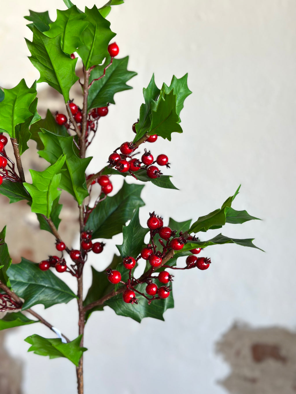 32" Natural Look Holly Berry Spray